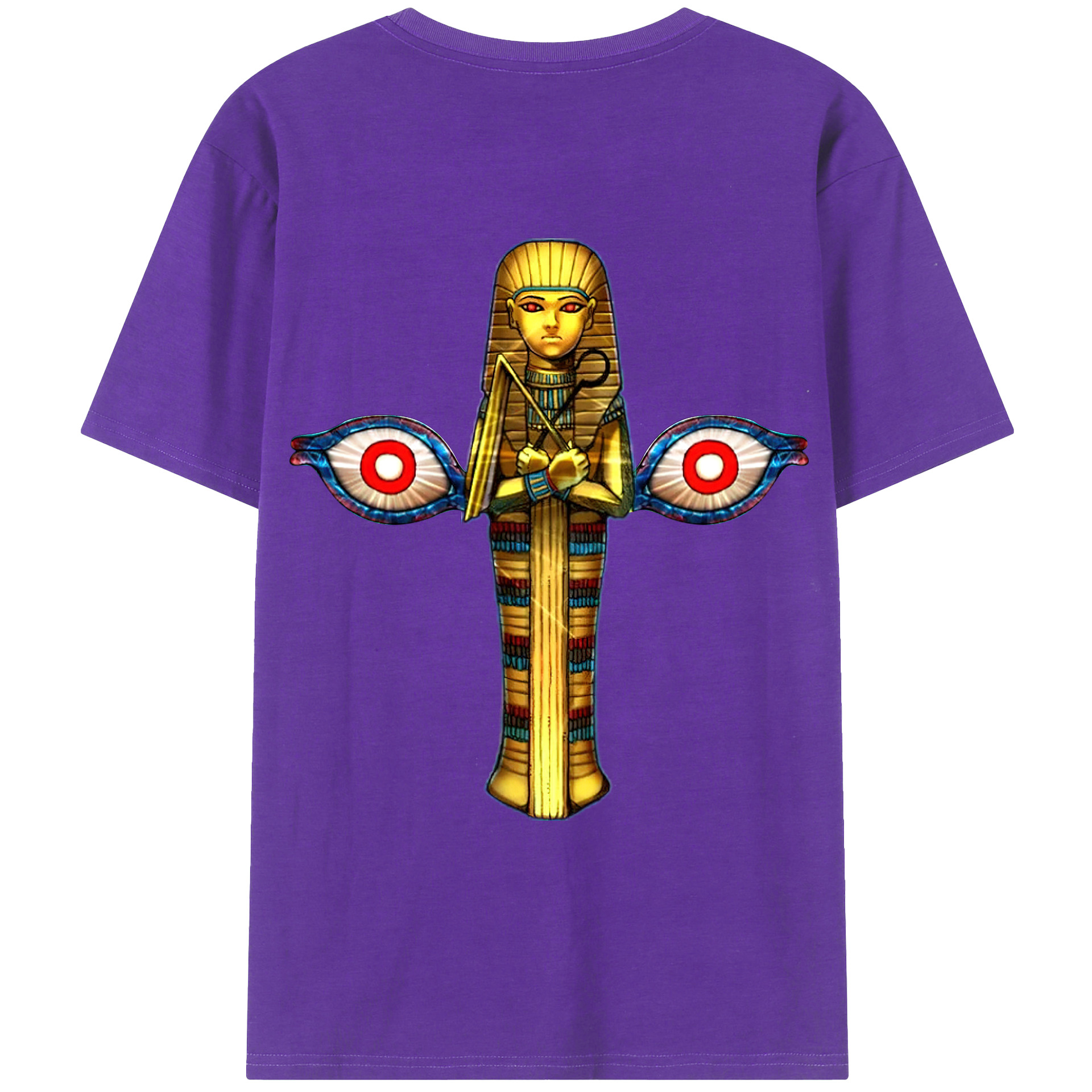 （画像用） 遊☆戯☆王 Yu-Gi-Oh! 綿100％ メンズ半袖Tシャツ（バックプリント） 通気性