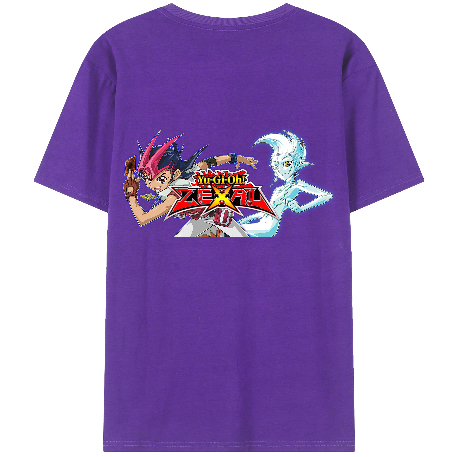 （画像用） 遊☆戯☆王 Yu-Gi-Oh! 綿100％ メンズ半袖Tシャツ（バックプリント） 通気性