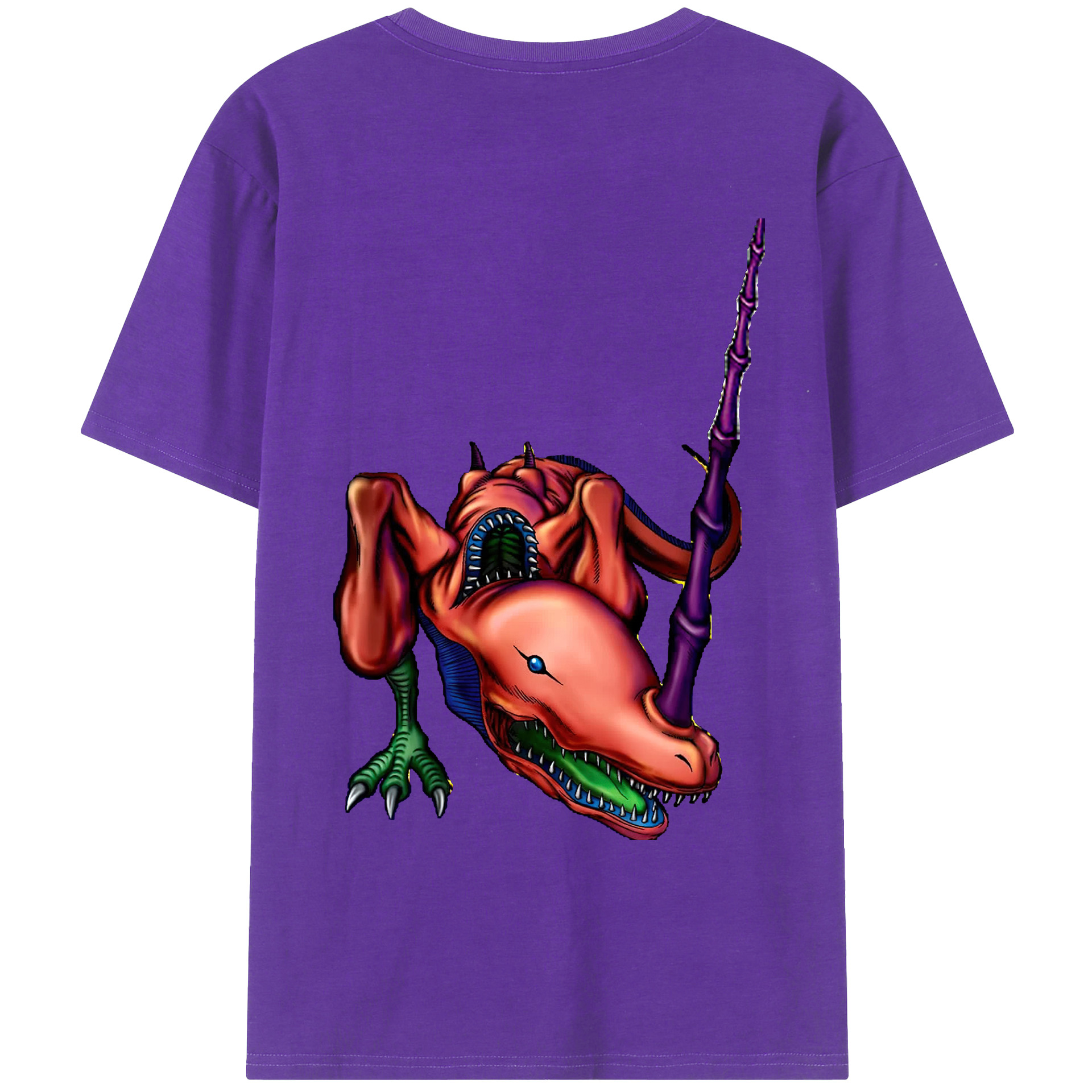 （画像用） 遊☆戯☆王 Yu-Gi-Oh! 綿100％ メンズ半袖Tシャツ（バックプリント） 通気性