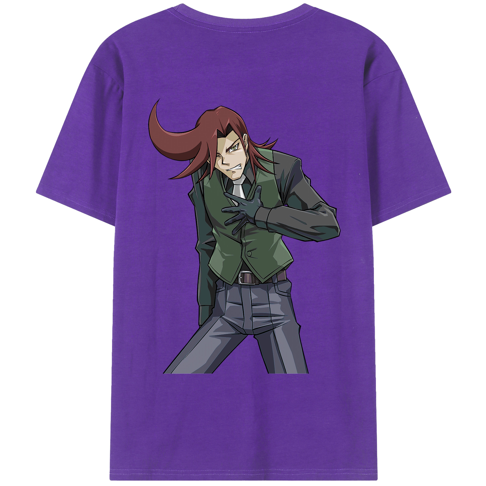 （画像用） 遊☆戯☆王 Yu-Gi-Oh! 綿100％ メンズ半袖Tシャツ（バックプリント） 通気性