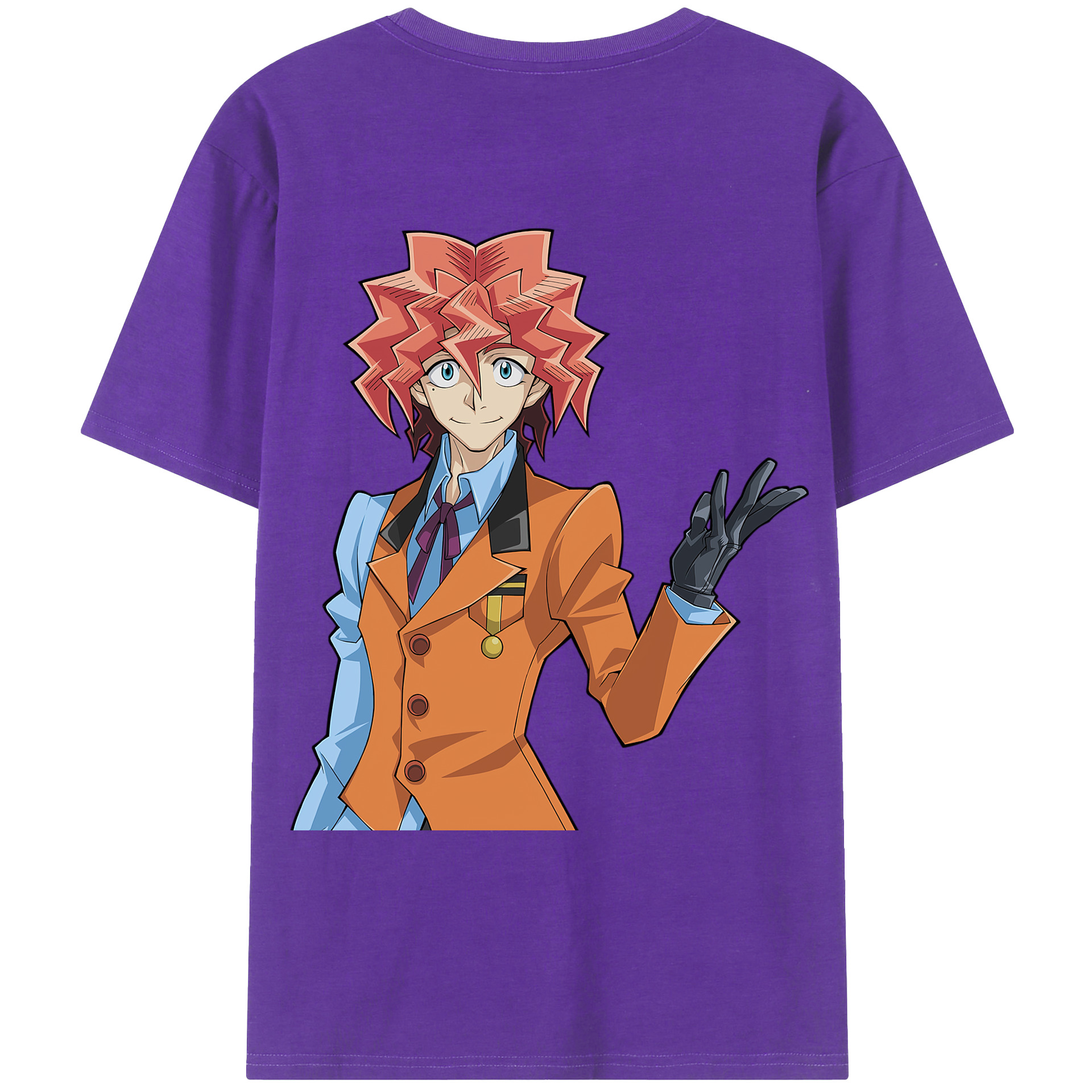 （画像用） 遊☆戯☆王 Yu-Gi-Oh! 綿100％ メンズ半袖Tシャツ（バックプリント） 通気性