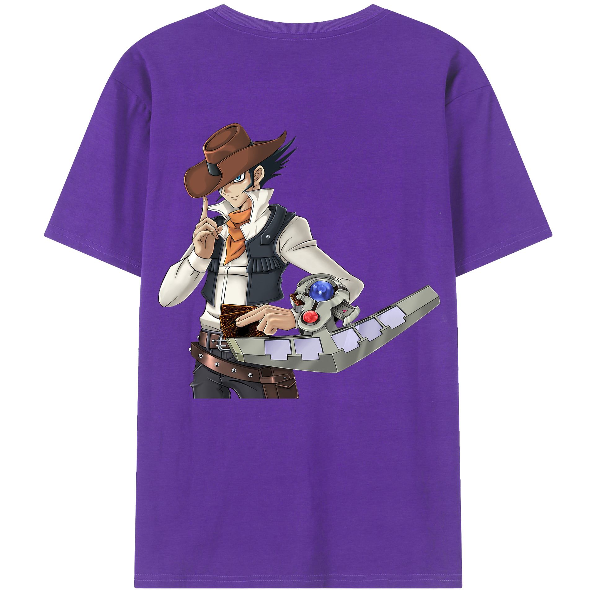 （画像用） 遊☆戯☆王 Yu-Gi-Oh! 綿100％ メンズ半袖Tシャツ（バックプリント） 通気性