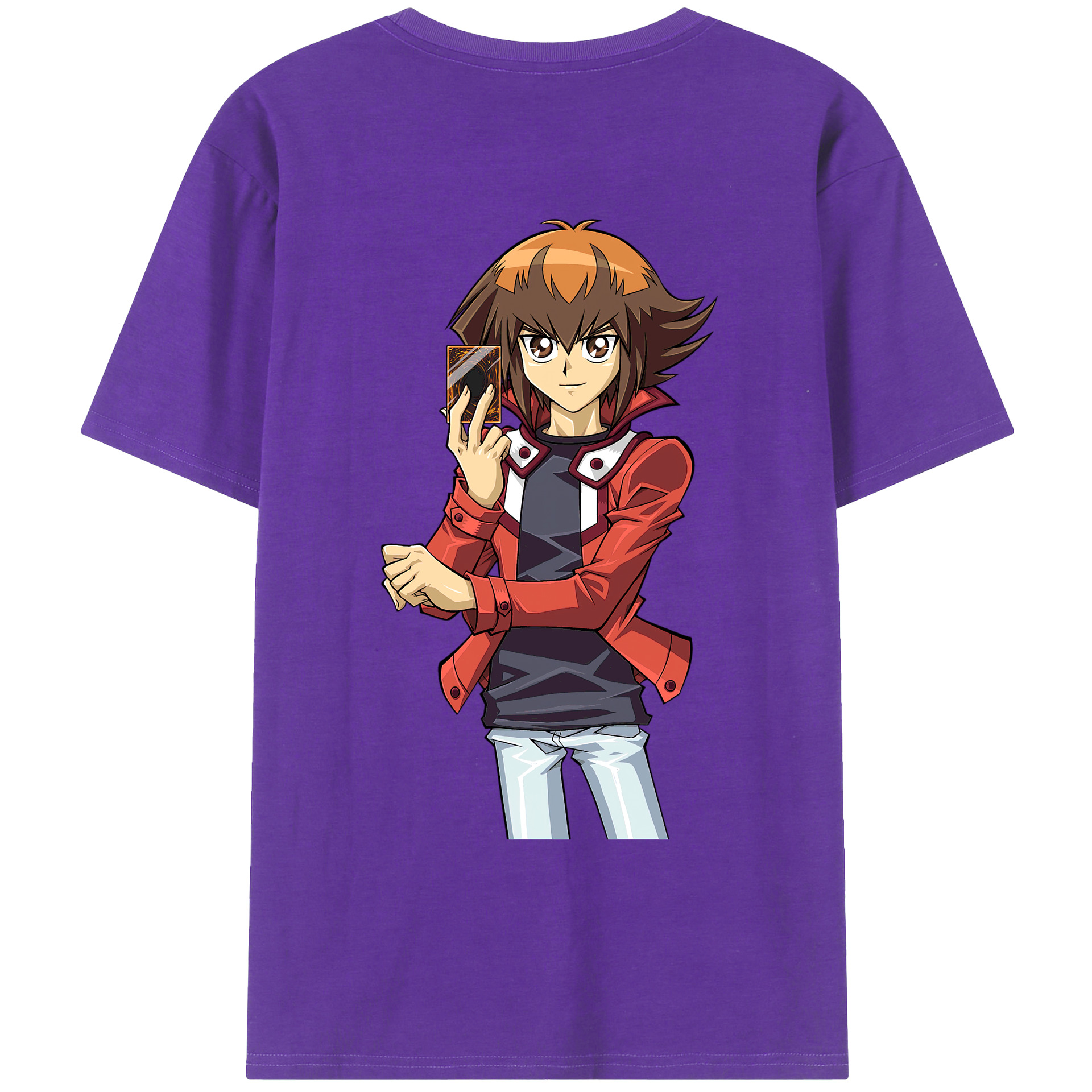 （画像用） 遊☆戯☆王 Yu-Gi-Oh! 綿100％ メンズ半袖Tシャツ（バックプリント） 通気性