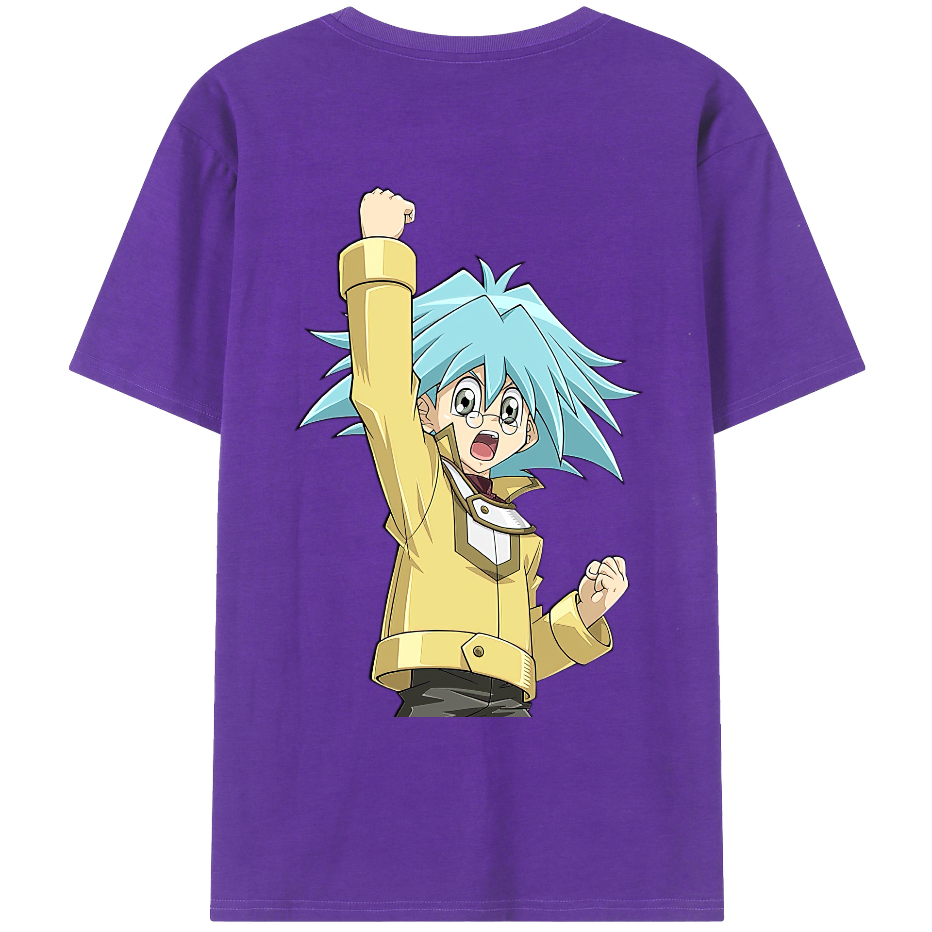 （画像用） 遊☆戯☆王 Yu-Gi-Oh! 綿100％ メンズ半袖Tシャツ（バックプリント） 通気性