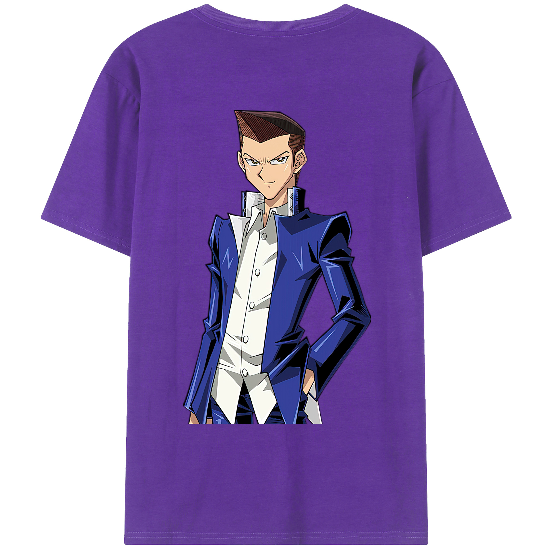 （画像用） 遊☆戯☆王 Yu-Gi-Oh! 綿100％ メンズ半袖Tシャツ（バックプリント） 通気性