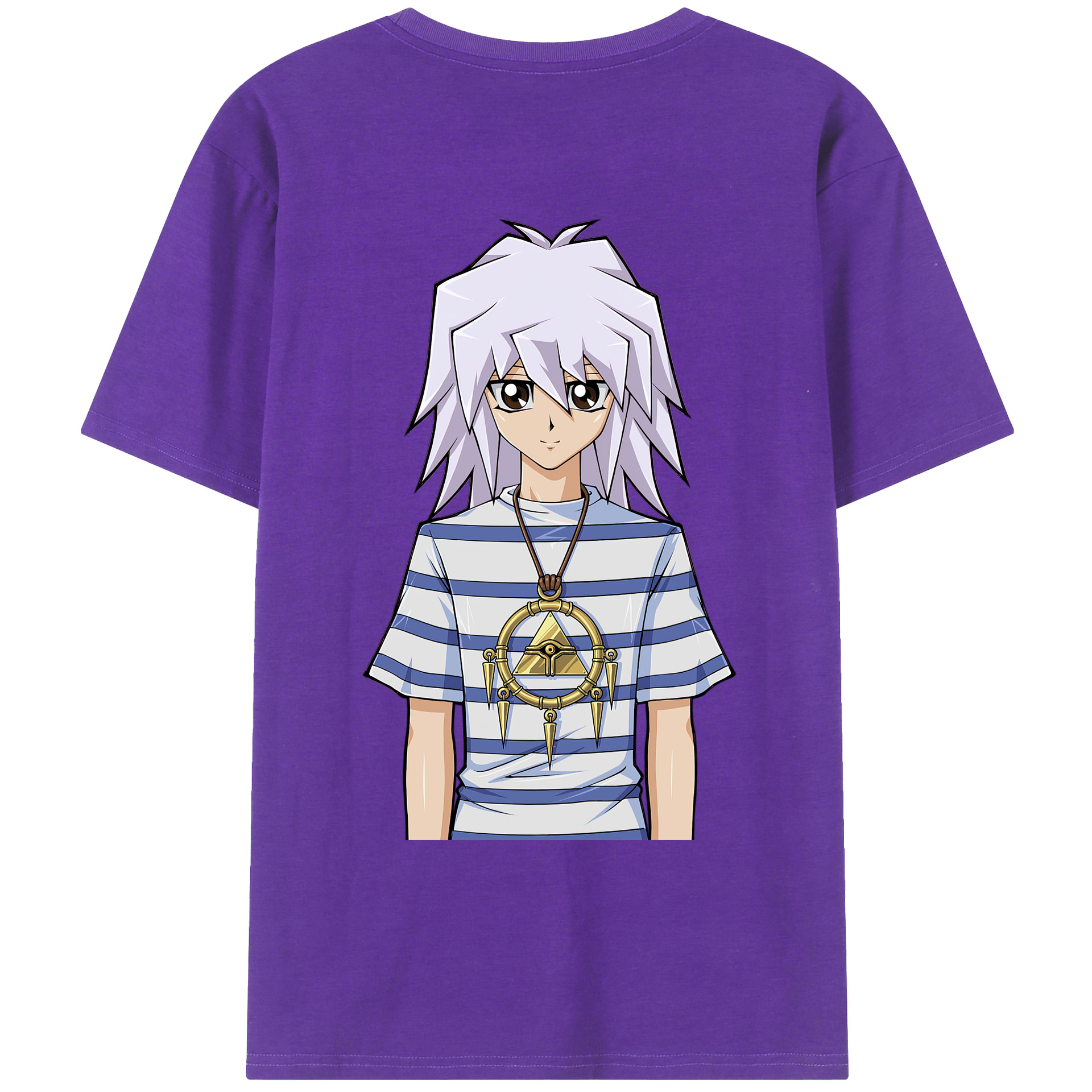 （画像用） 遊☆戯☆王 Yu-Gi-Oh! 綿100％ メンズ半袖Tシャツ（バックプリント） 通気性