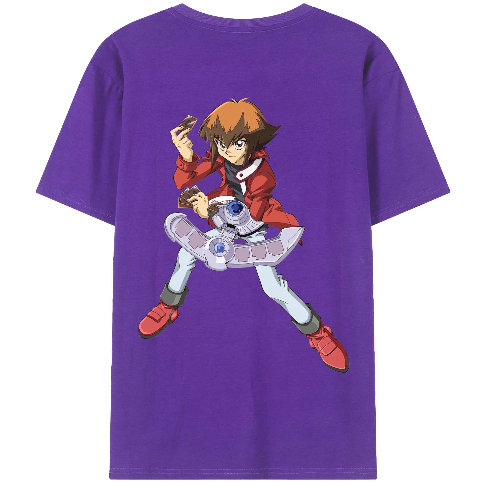 （画像用） 遊☆戯☆王 Yu-Gi-Oh! 綿100％ メンズ半袖Tシャツ（バックプリント） 通気性