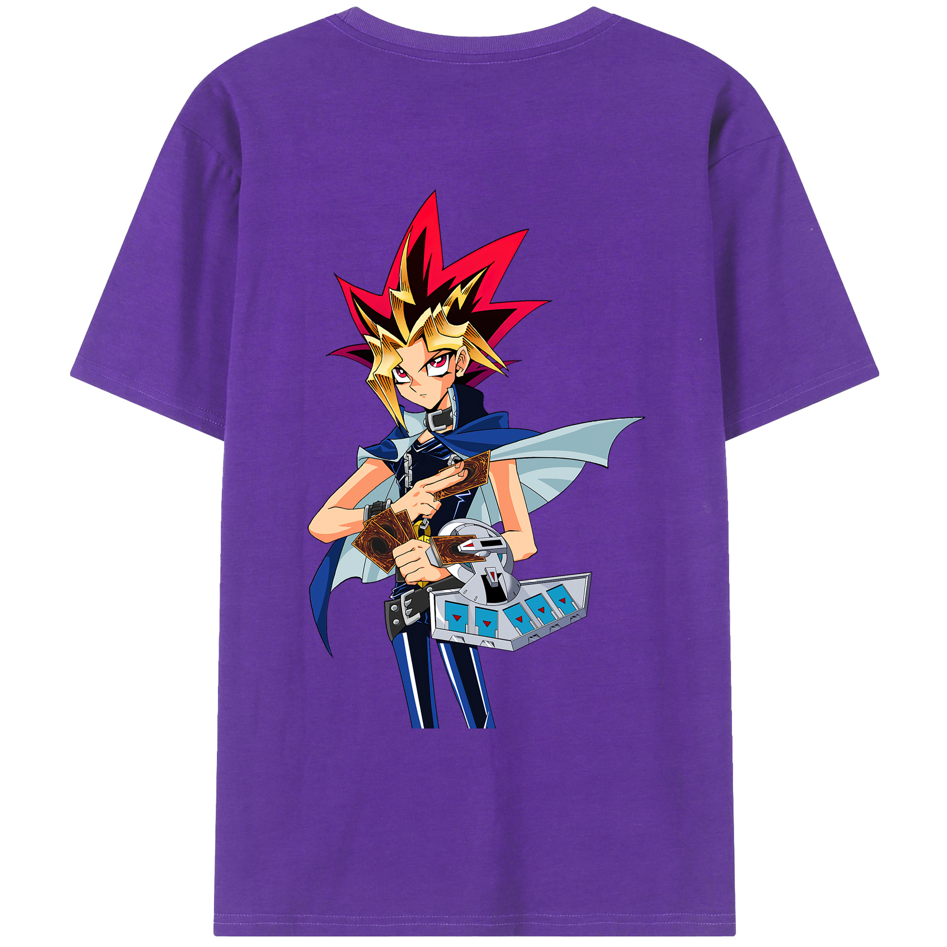 （画像用） 遊☆戯☆王 Yu-Gi-Oh! 綿100％ メンズ半袖Tシャツ（バックプリント） 通気性