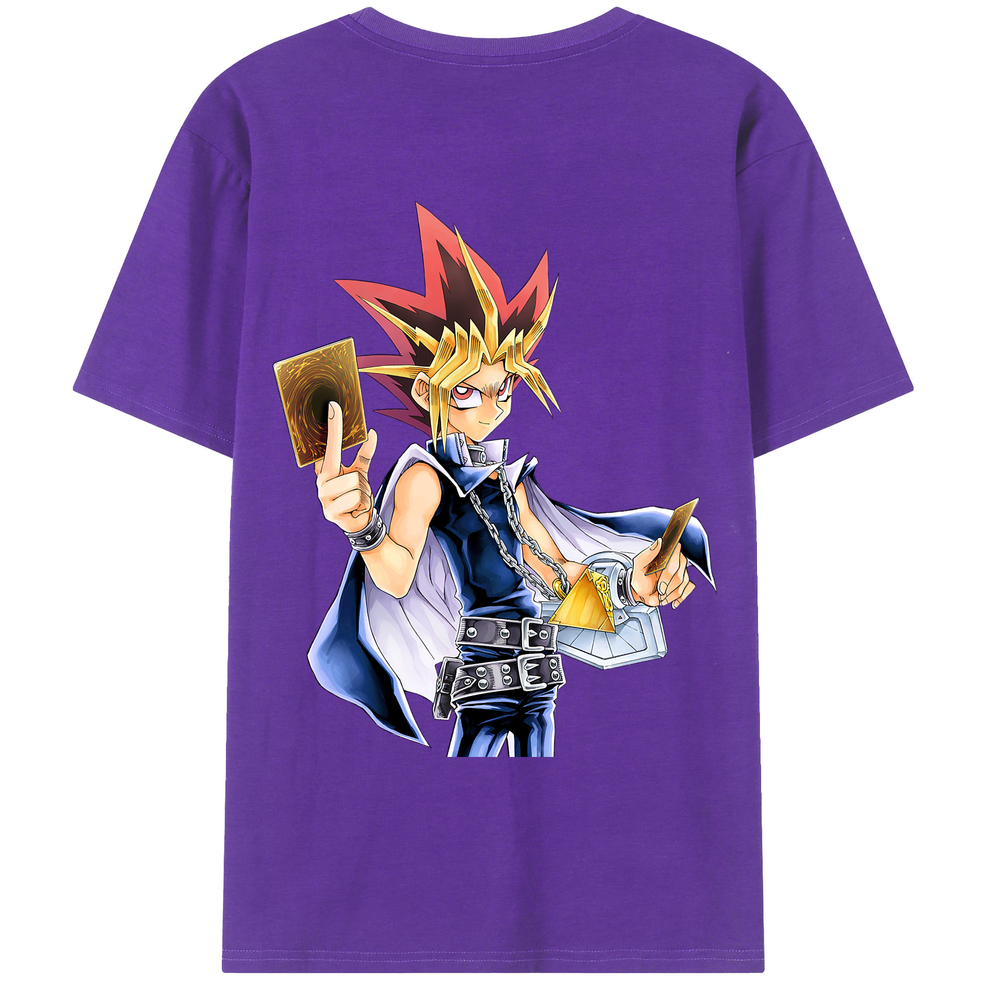 （画像用） 遊☆戯☆王 Yu-Gi-Oh! 綿100％ メンズ半袖Tシャツ（バックプリント） 通気性