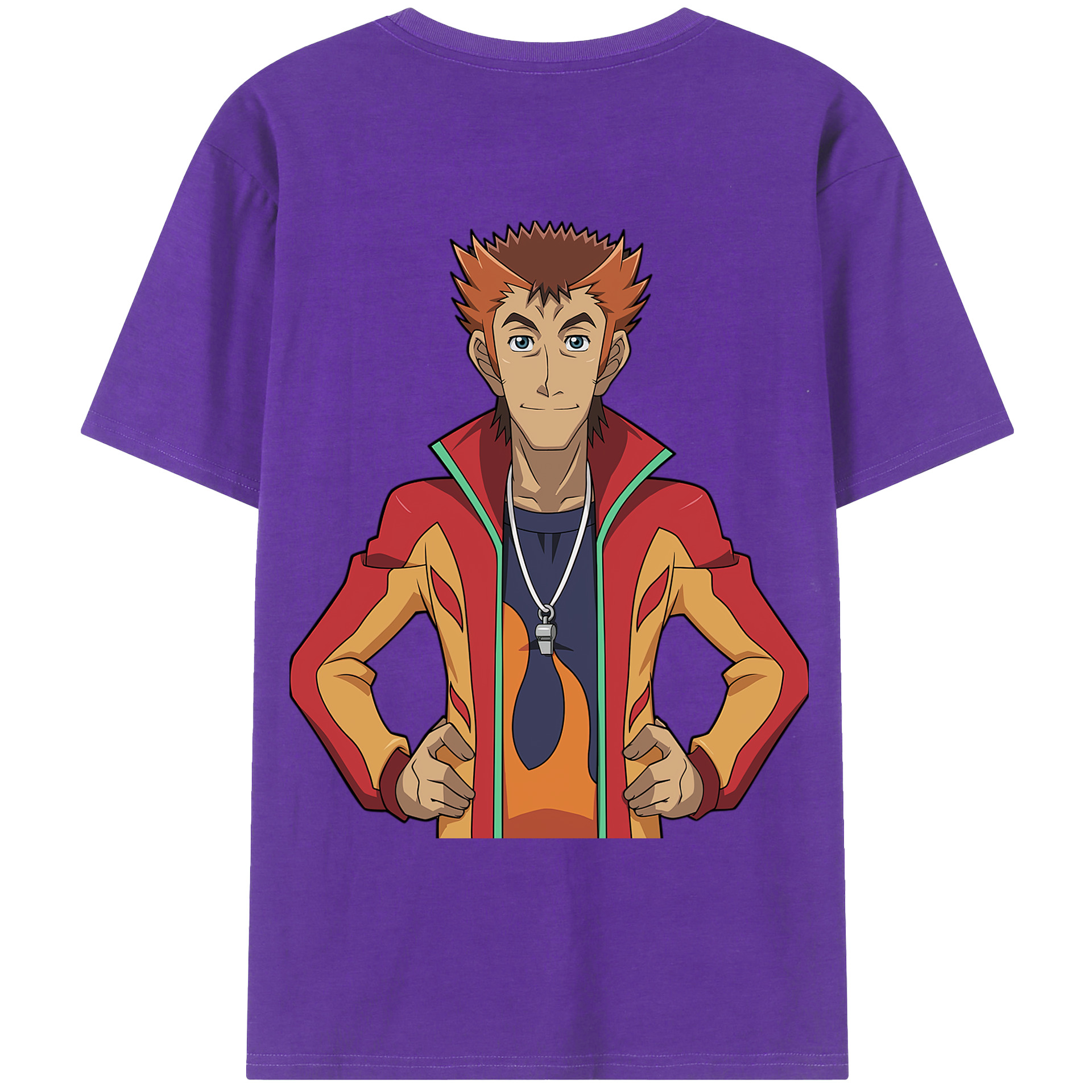 （画像用） 遊☆戯☆王 Yu-Gi-Oh! 綿100％ メンズ半袖Tシャツ（バックプリント） 通気性