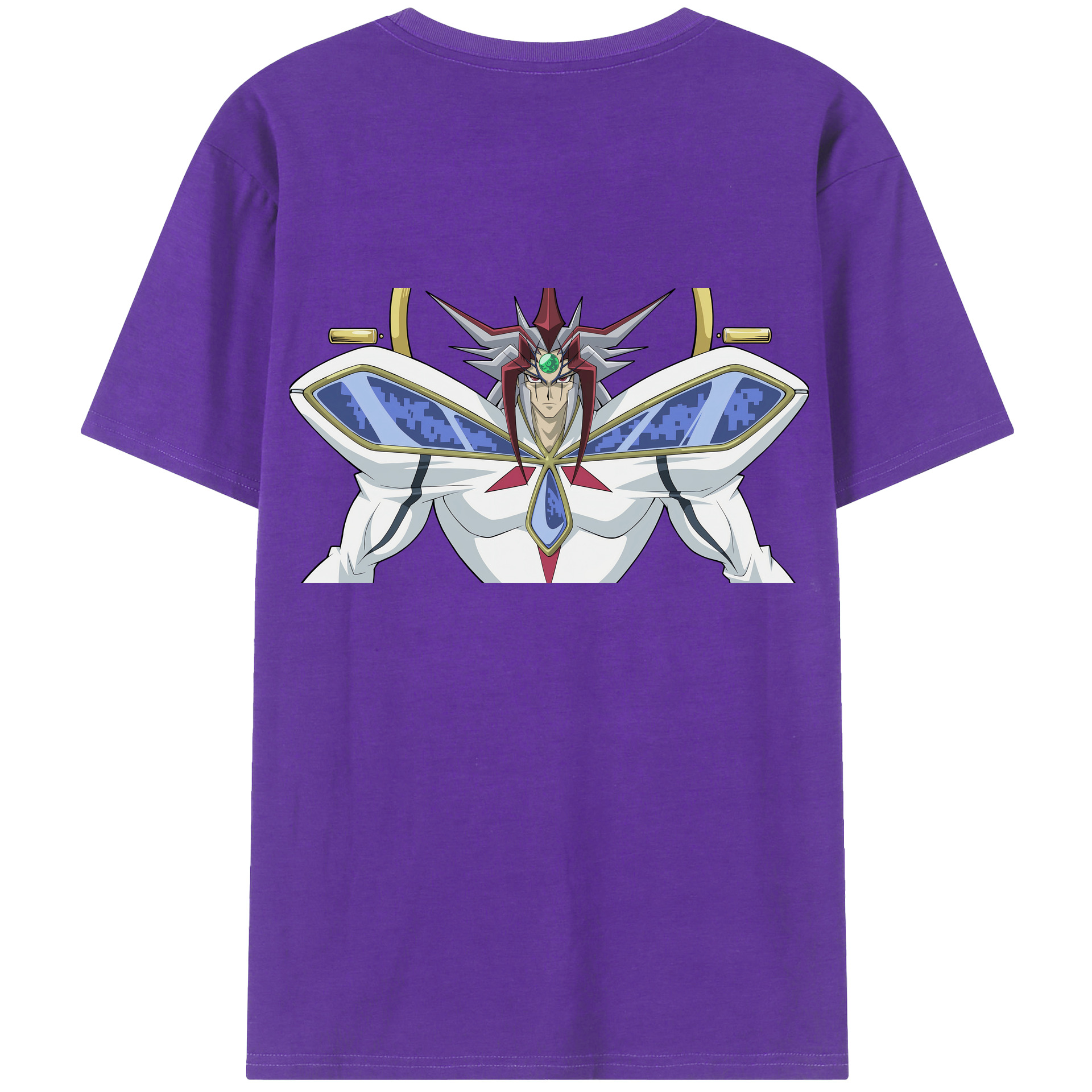 （画像用） 遊☆戯☆王 Yu-Gi-Oh! 綿100％ メンズ半袖Tシャツ（バックプリント） 通気性