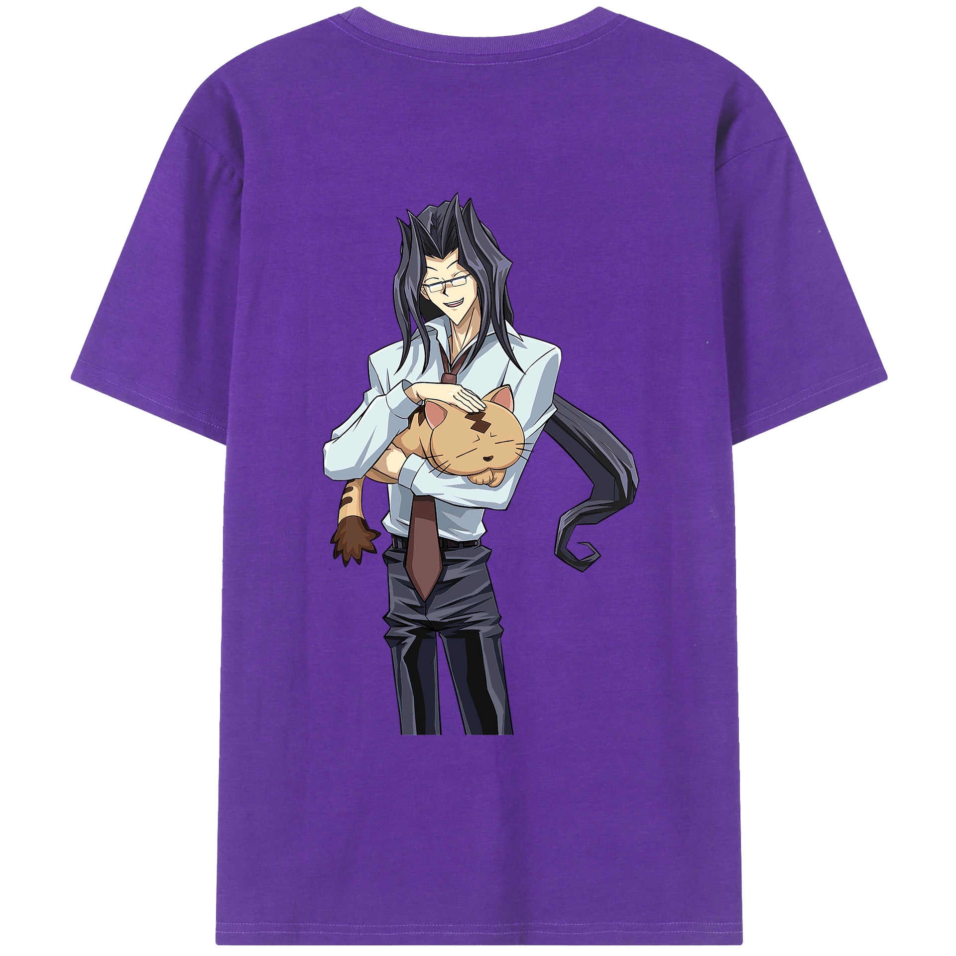 （画像用） 遊☆戯☆王 Yu-Gi-Oh! 綿100％ メンズ半袖Tシャツ（バックプリント） 通気性