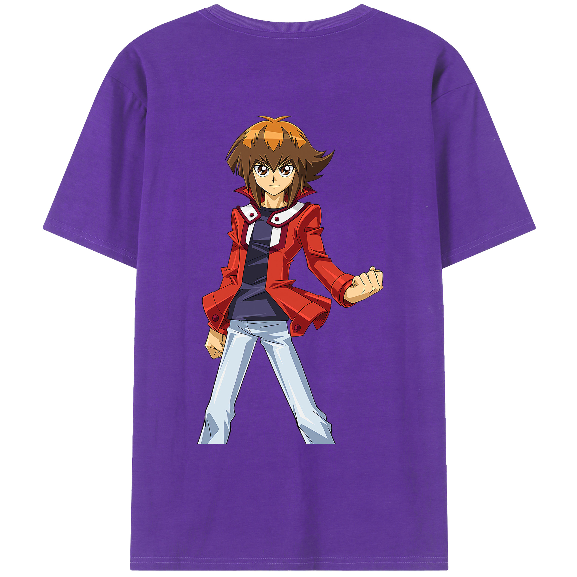 （画像用） 遊☆戯☆王 Yu-Gi-Oh! 綿100％ メンズ半袖Tシャツ（バックプリント） 通気性