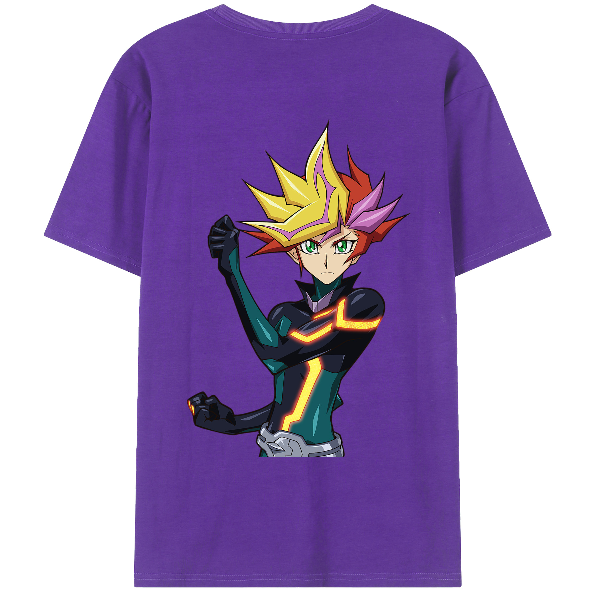 （画像用） 遊☆戯☆王 Yu-Gi-Oh! 綿100％ メンズ半袖Tシャツ（バックプリント） 通気性