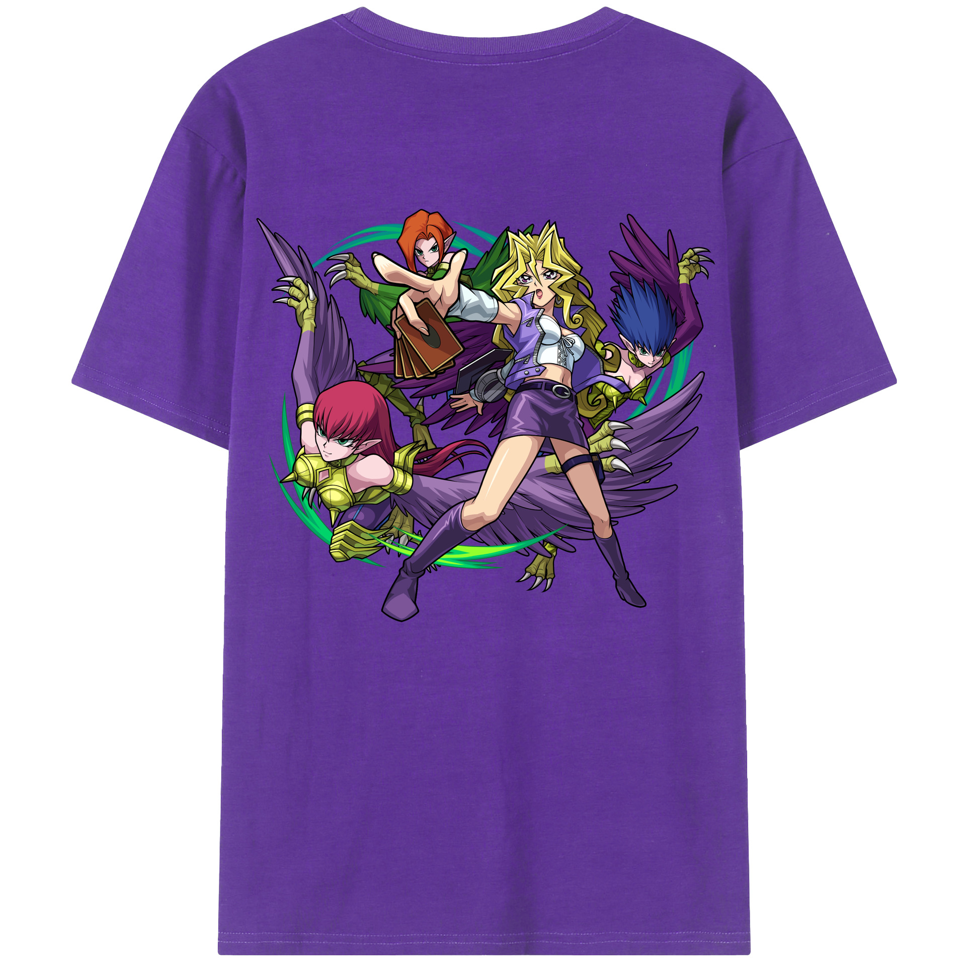（画像用） 遊☆戯☆王 Yu-Gi-Oh! 綿100％ メンズ半袖Tシャツ（バックプリント） 通気性