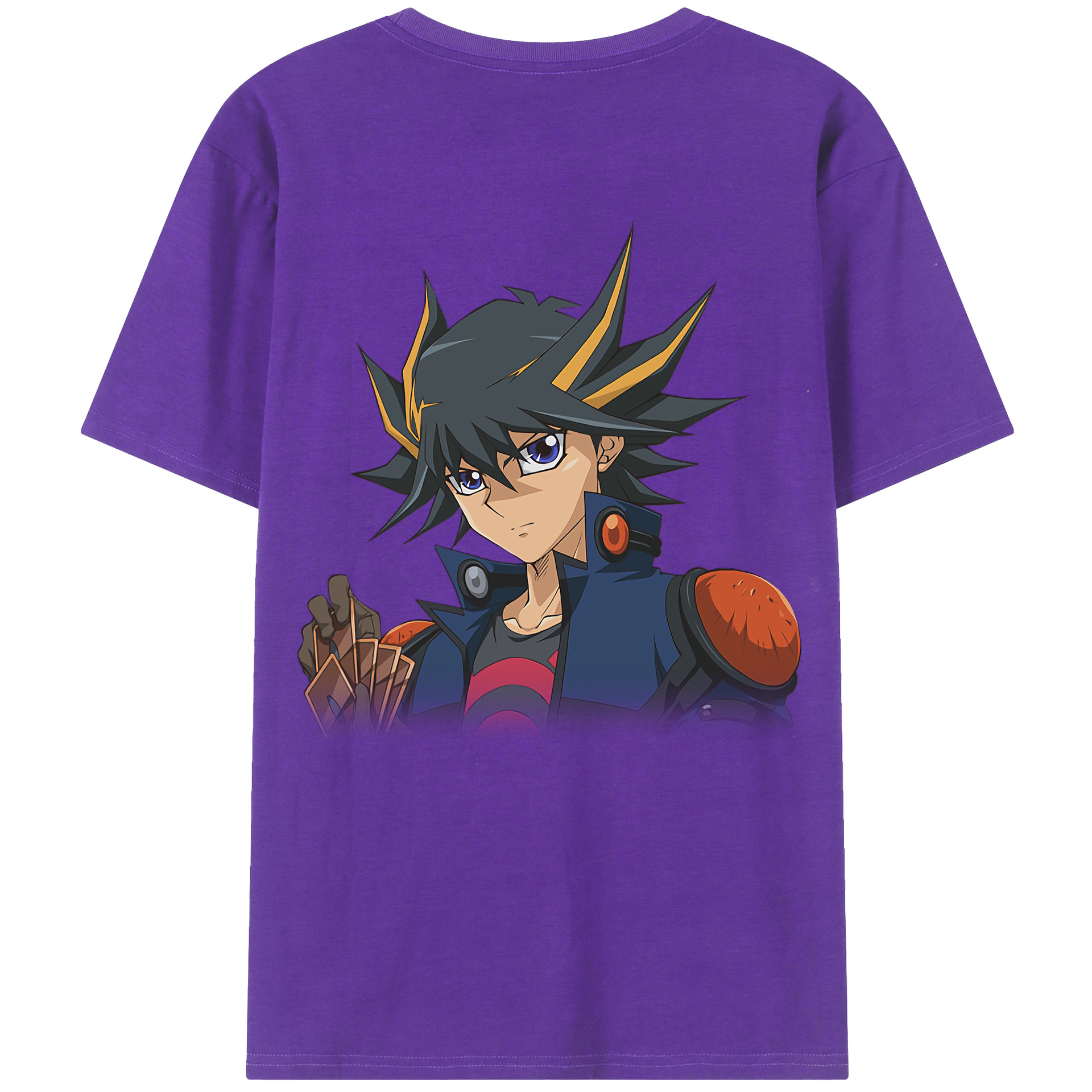 （画像用） 遊☆戯☆王 Yu-Gi-Oh! 綿100％ メンズ半袖Tシャツ（バックプリント） 通気性