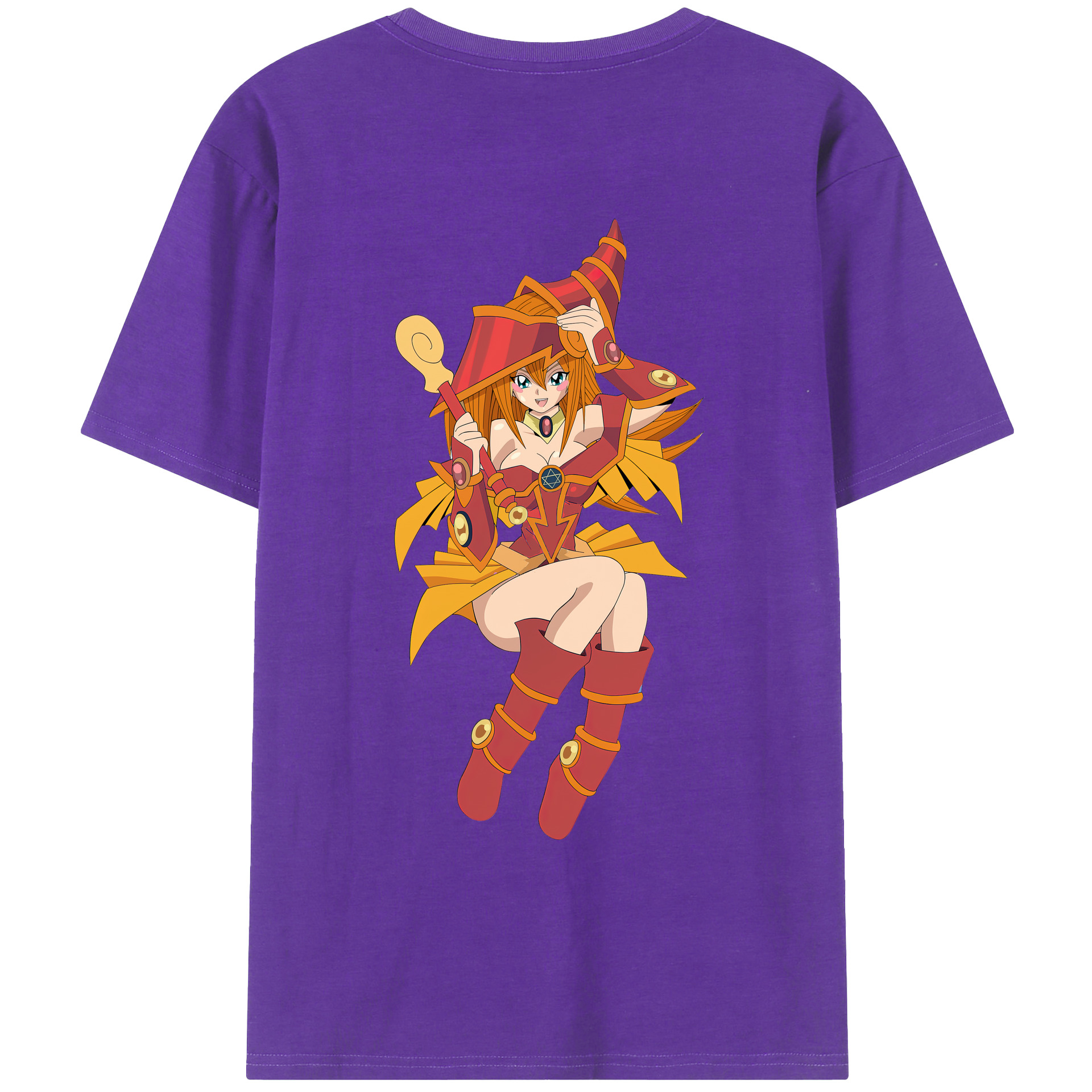 （画像用） 遊☆戯☆王 Yu-Gi-Oh! 綿100％ メンズ半袖Tシャツ（バックプリント） 通気性