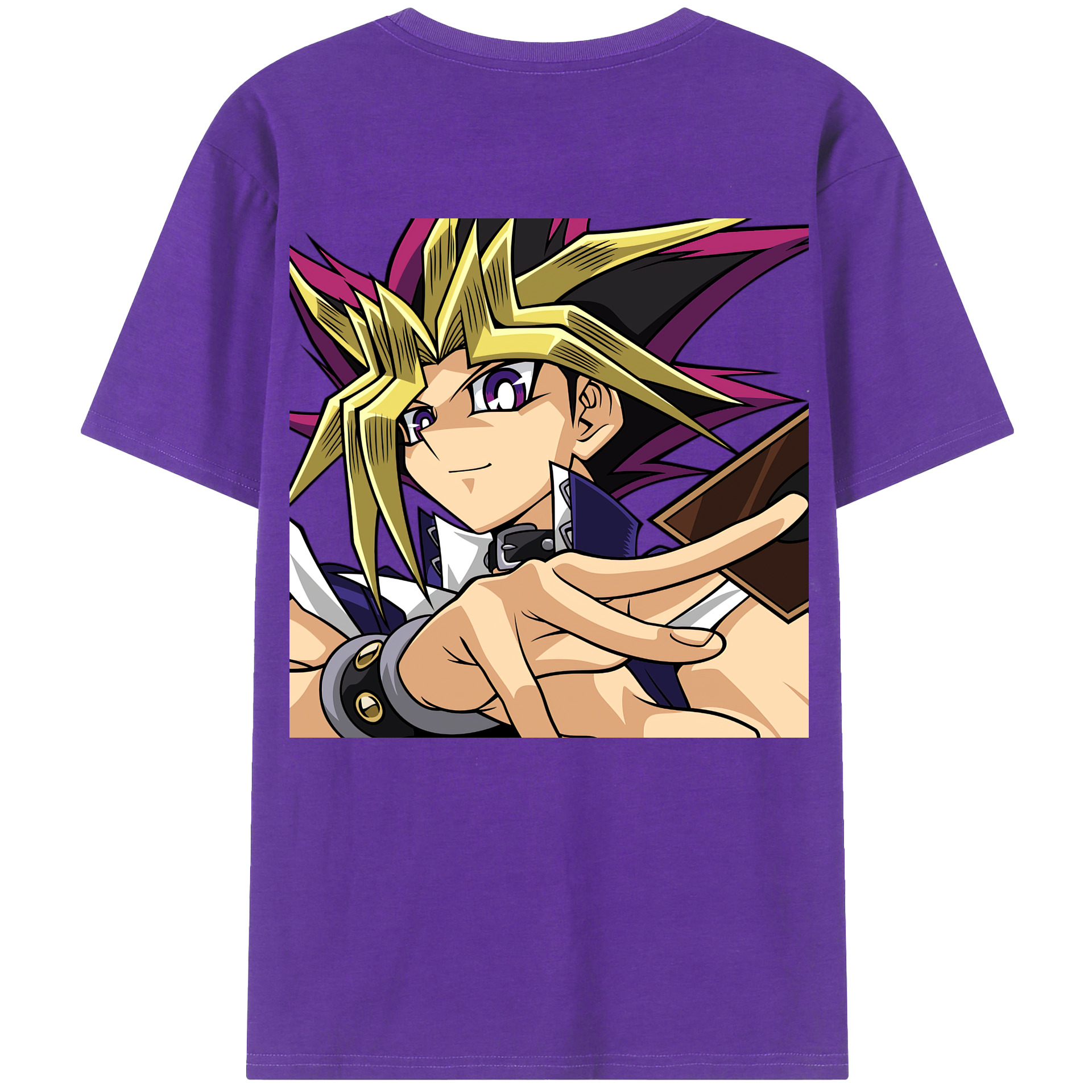 （画像用） 遊☆戯☆王 Yu-Gi-Oh! 綿100％ メンズ半袖Tシャツ（バックプリント） 通気性