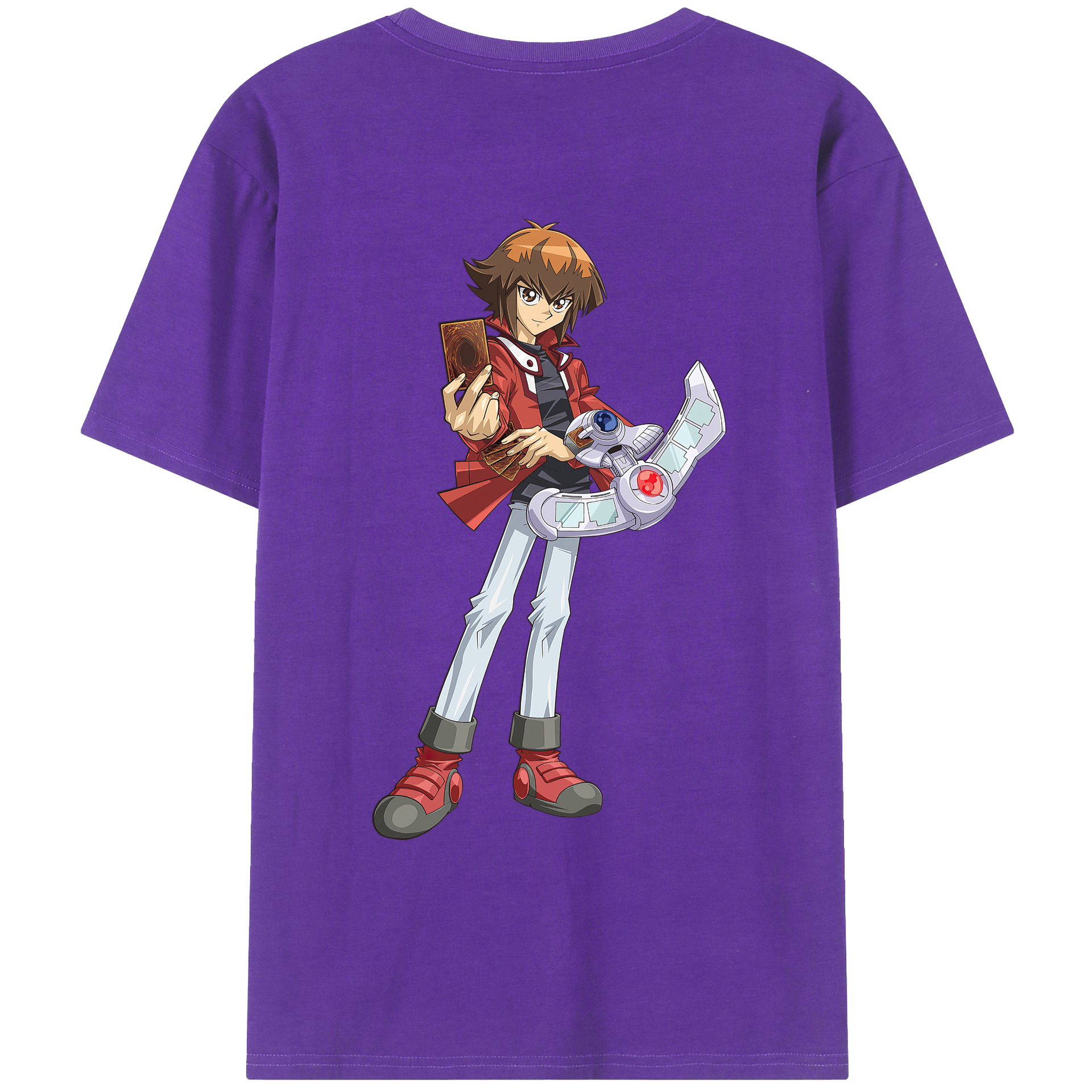 （画像用） 遊☆戯☆王 Yu-Gi-Oh! 綿100％ メンズ半袖Tシャツ（バックプリント） 通気性