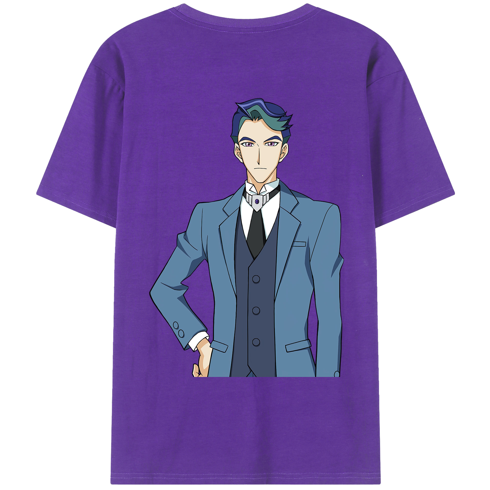 （画像用） 遊☆戯☆王 Yu-Gi-Oh! 綿100％ メンズ半袖Tシャツ（バックプリント） 通気性
