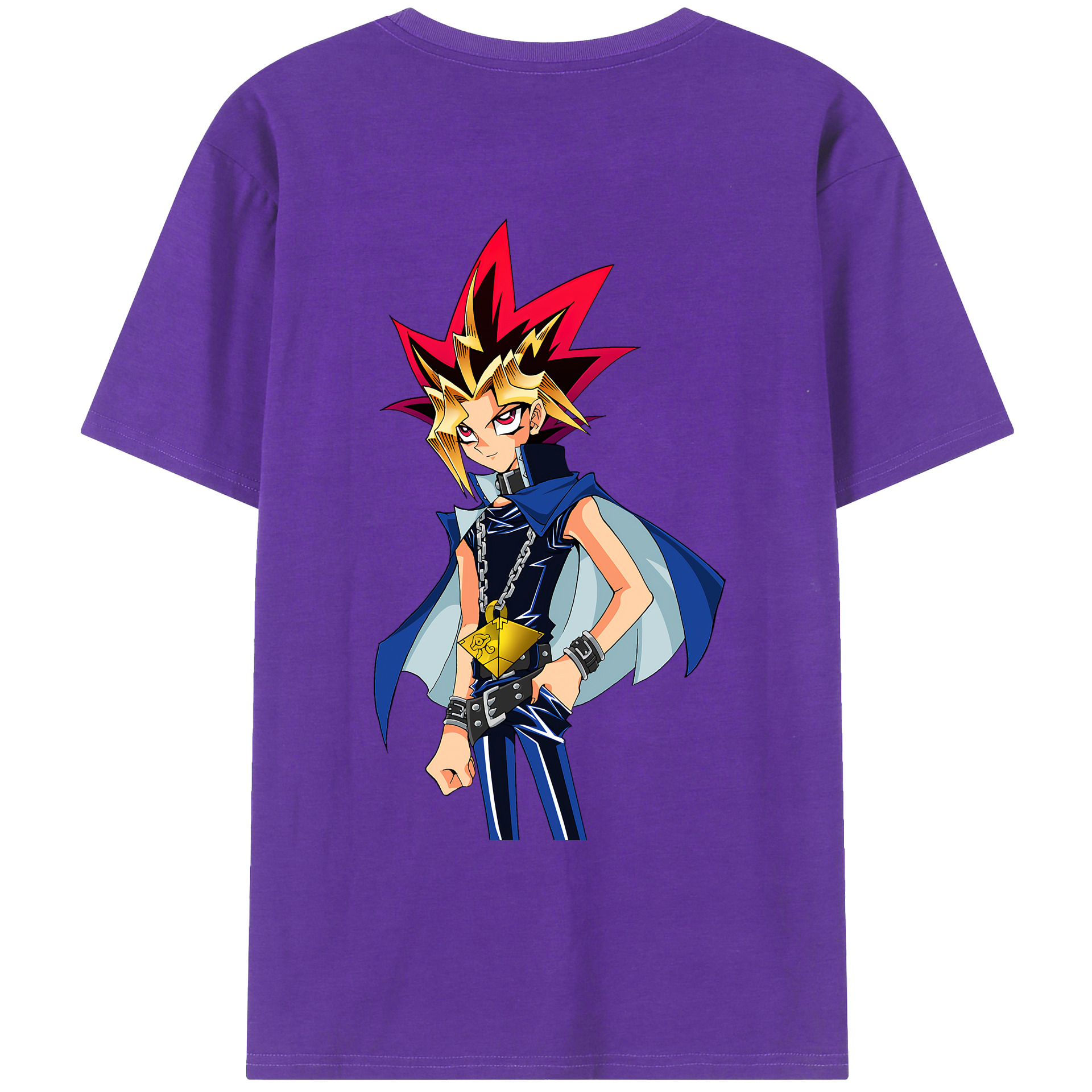 （画像用） 遊☆戯☆王 Yu-Gi-Oh! 綿100％ メンズ半袖Tシャツ（バックプリント） 通気性