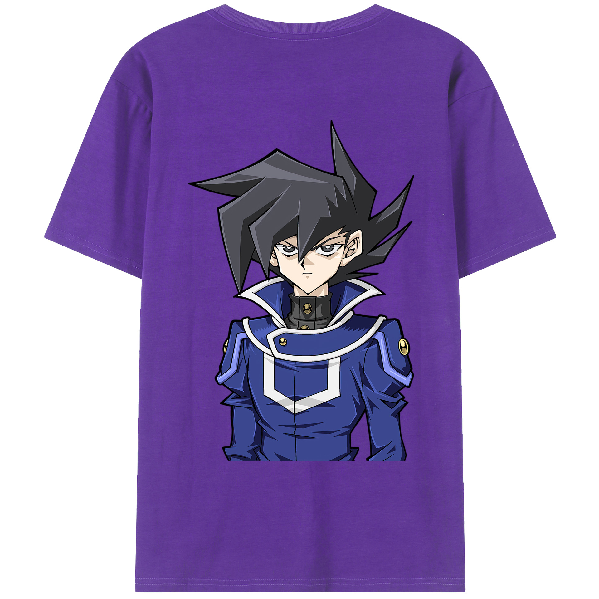 （画像用） 遊☆戯☆王 Yu-Gi-Oh! 綿100％ メンズ半袖Tシャツ（バックプリント） 通気性