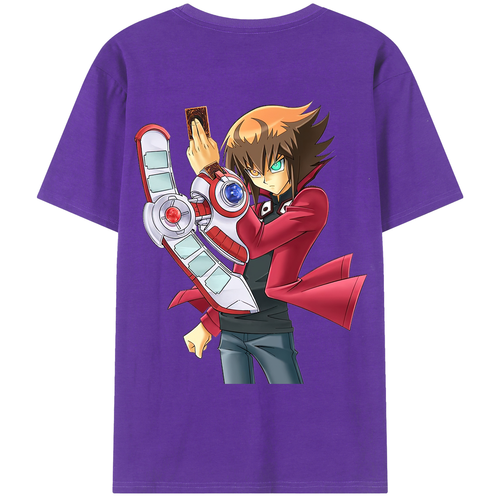 （画像用） 遊☆戯☆王 Yu-Gi-Oh! 綿100％ メンズ半袖Tシャツ（バックプリント） 通気性