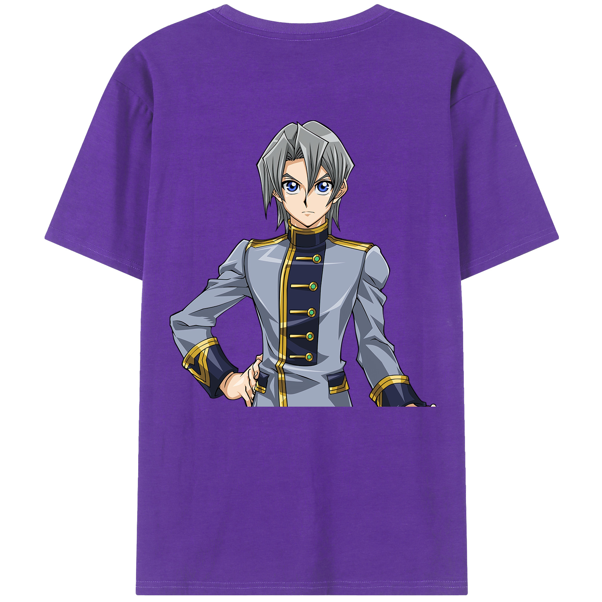 （画像用） 遊☆戯☆王 Yu-Gi-Oh! 綿100％ メンズ半袖Tシャツ（バックプリント） 通気性
