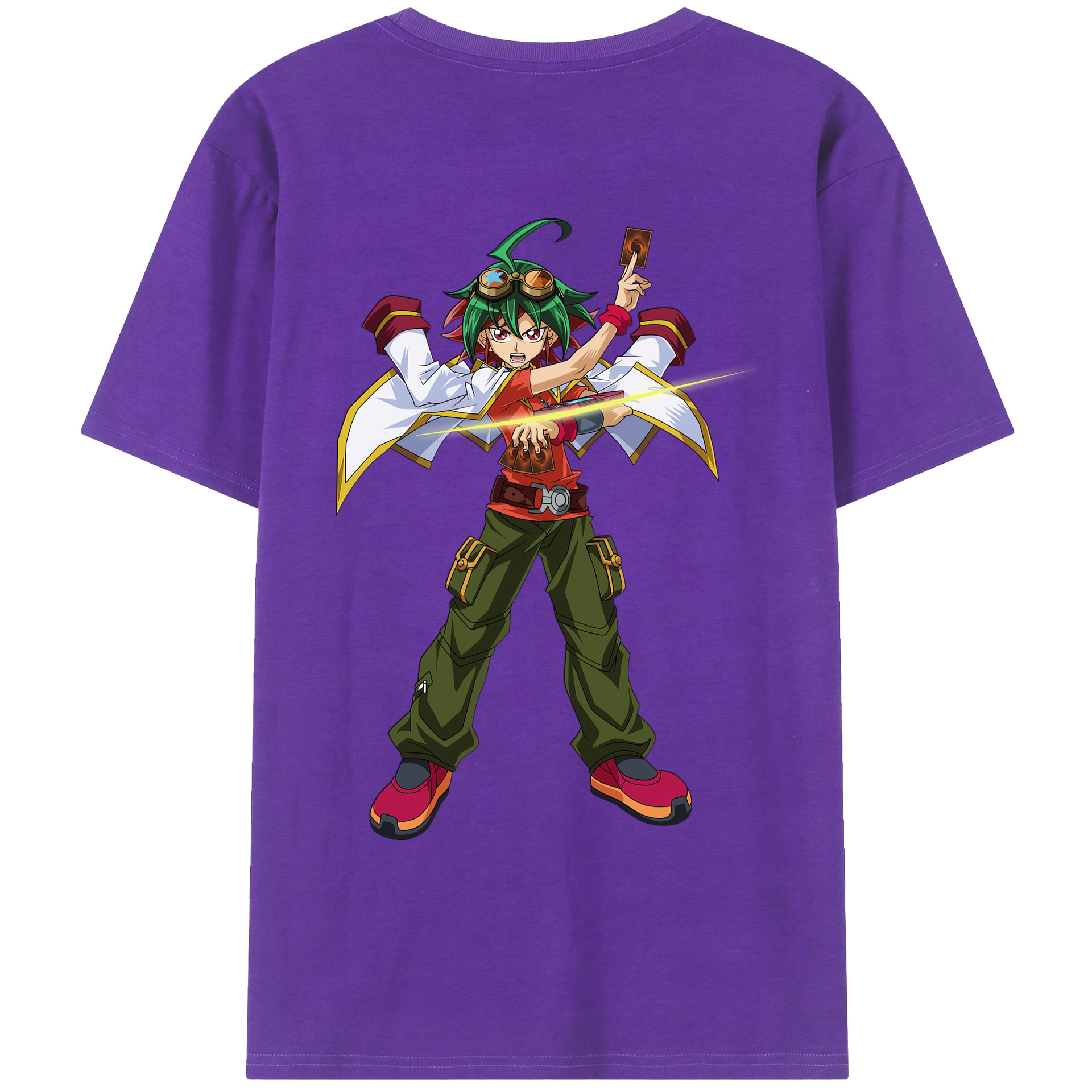 （画像用） 遊☆戯☆王 Yu-Gi-Oh! 綿100％ メンズ半袖Tシャツ（バックプリント） 通気性