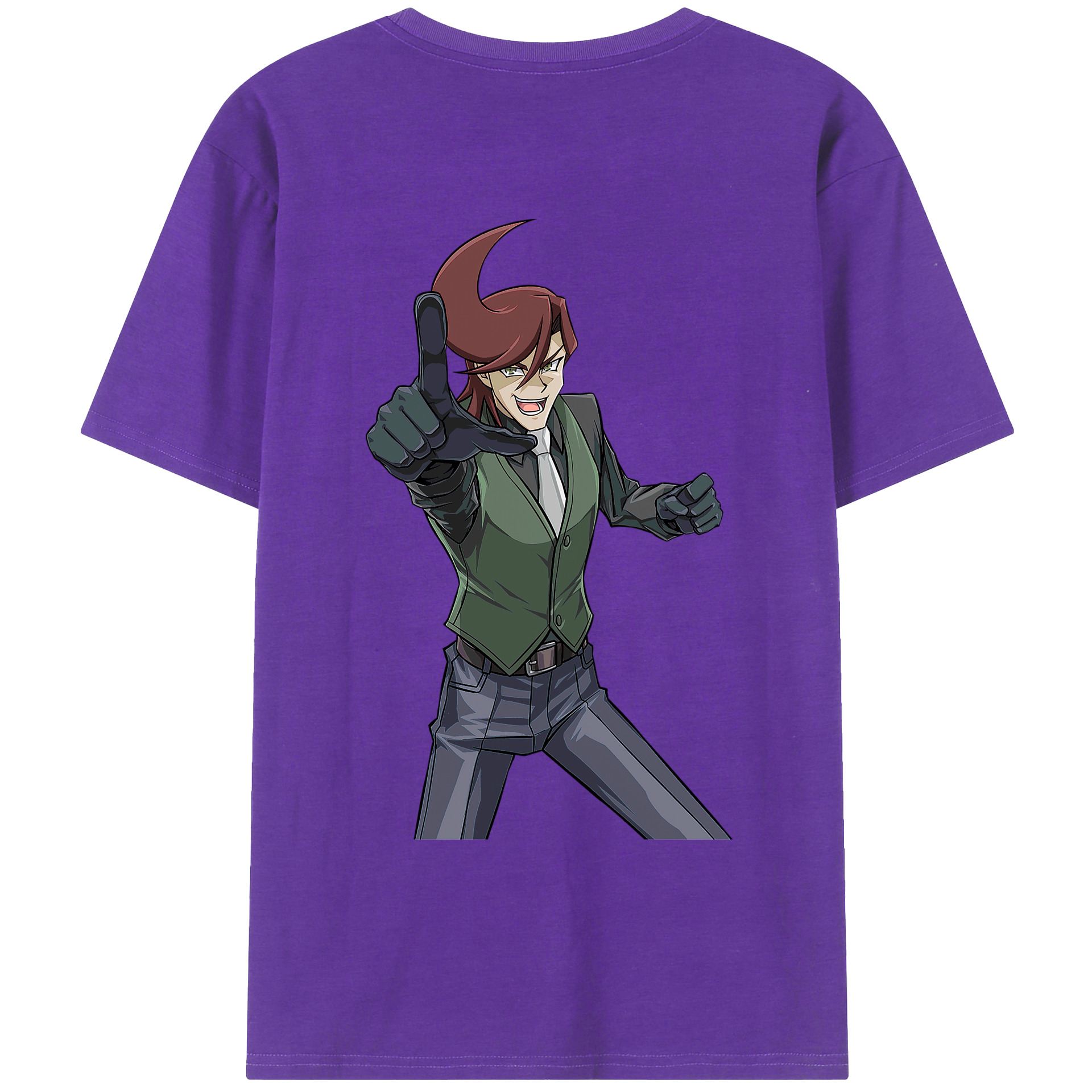 （画像用） 遊☆戯☆王 Yu-Gi-Oh! 綿100％ メンズ半袖Tシャツ（バックプリント） 通気性