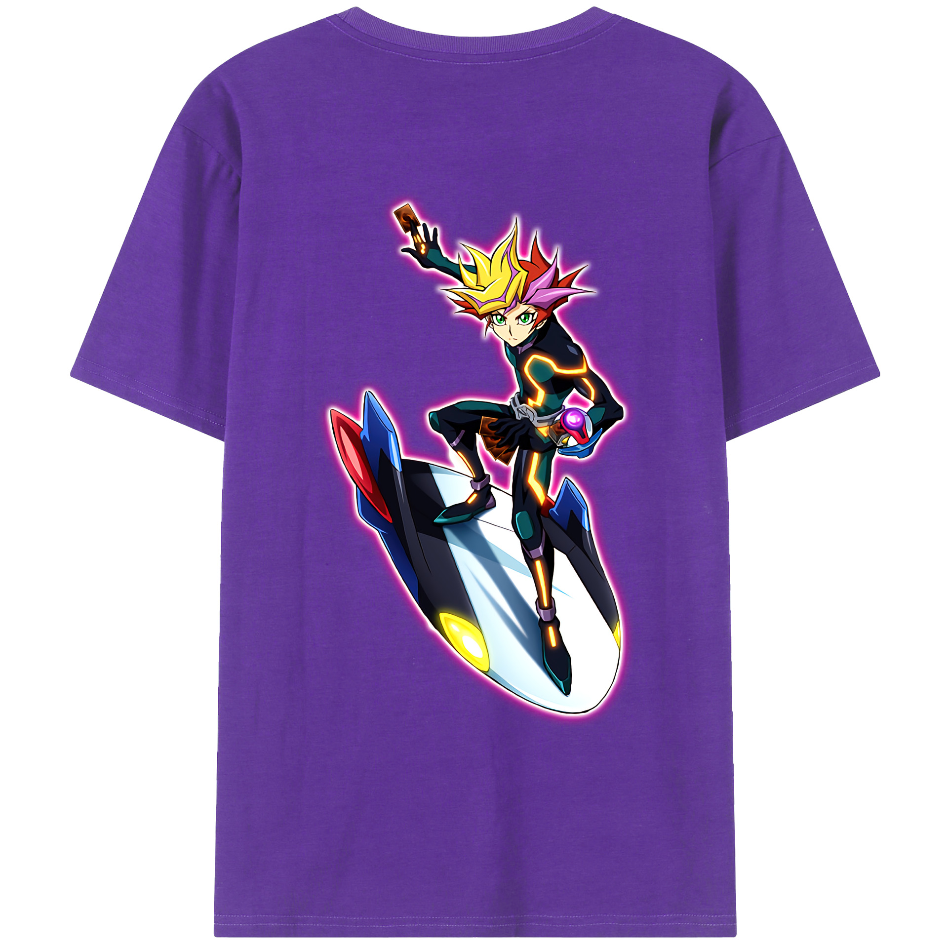 （画像用） 遊☆戯☆王 Yu-Gi-Oh! 綿100％ メンズ半袖Tシャツ（バックプリント） 通気性