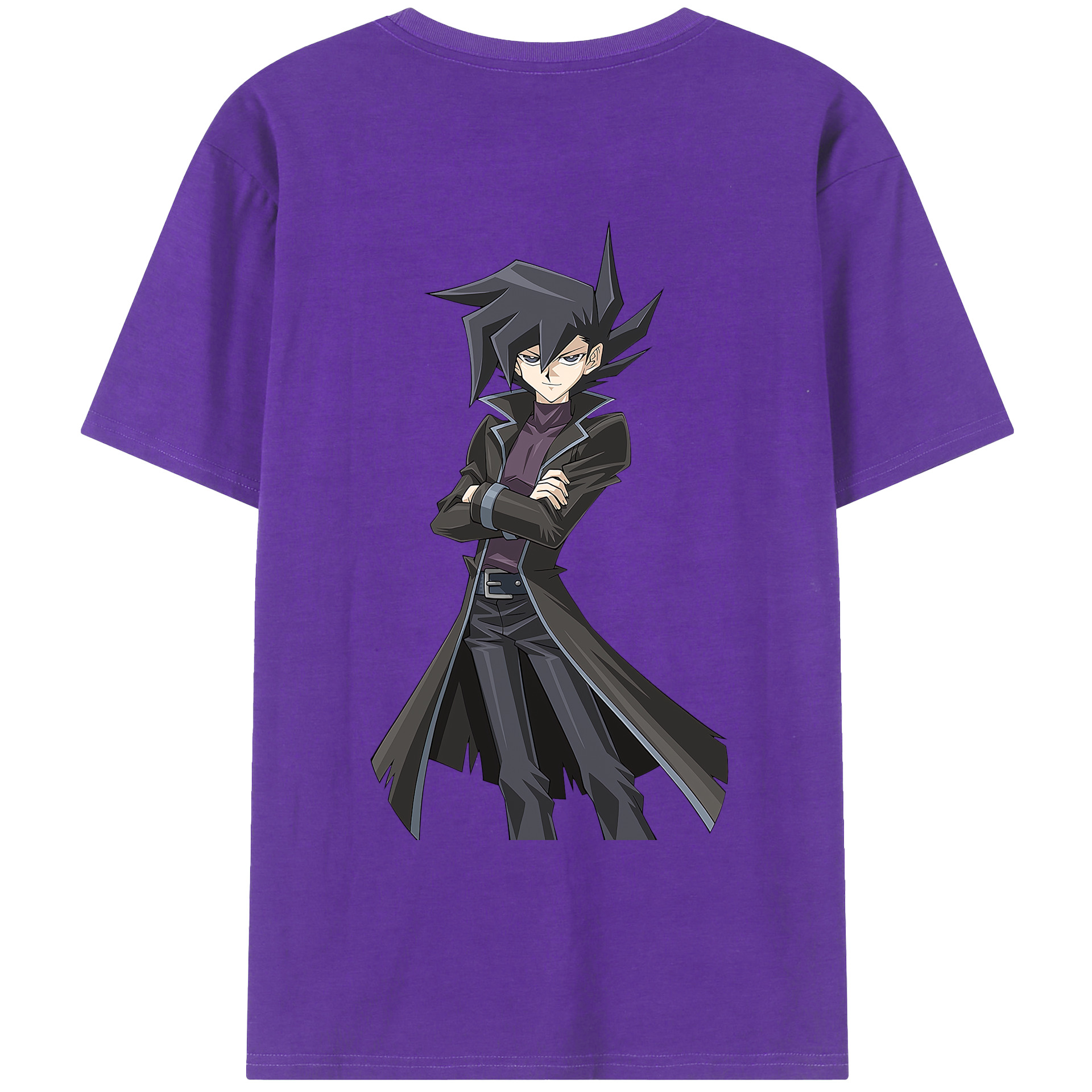 （画像用） 遊☆戯☆王 Yu-Gi-Oh! 綿100％ メンズ半袖Tシャツ（バックプリント） 通気性