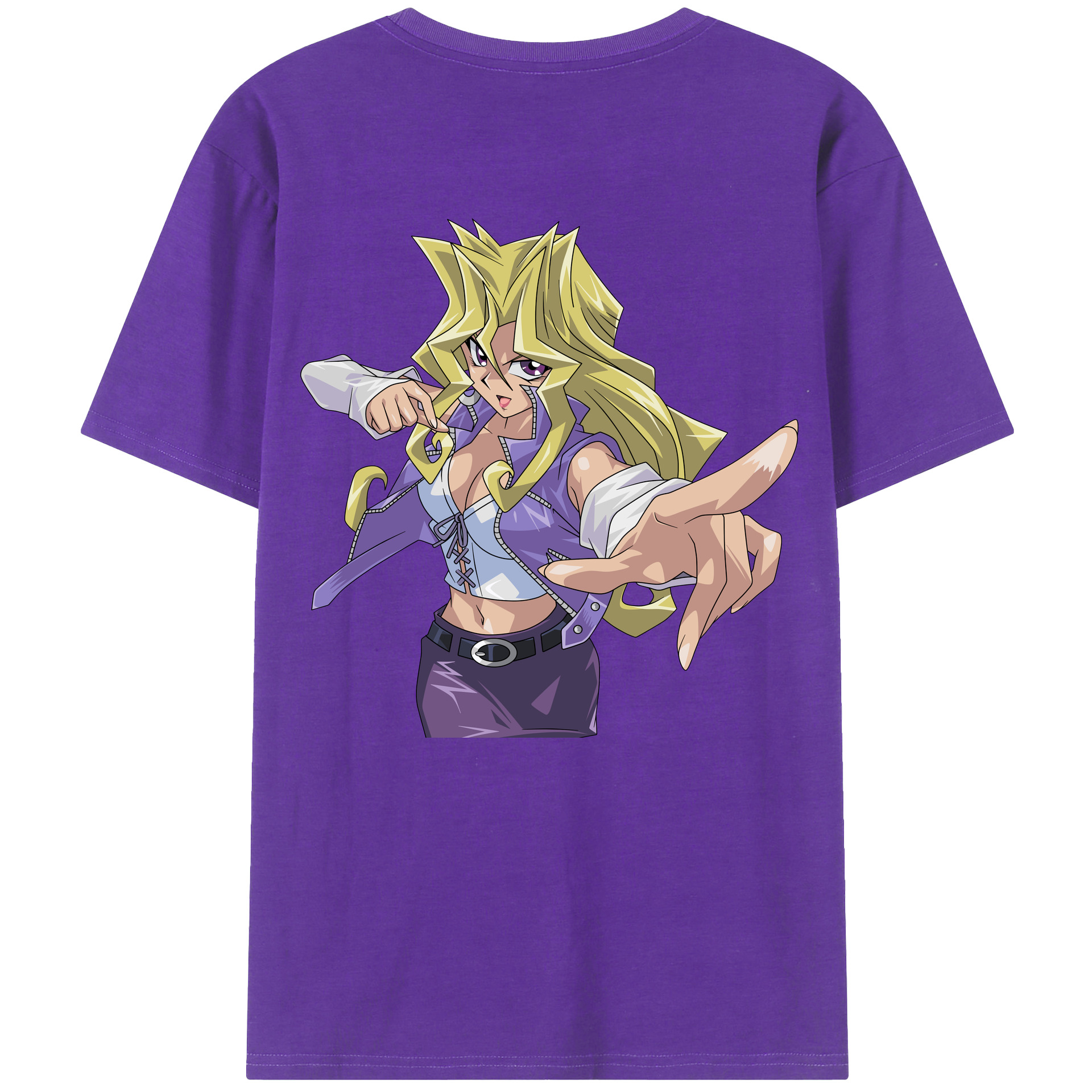 （画像用） 遊☆戯☆王 Yu-Gi-Oh! 綿100％ メンズ半袖Tシャツ（バックプリント） 通気性