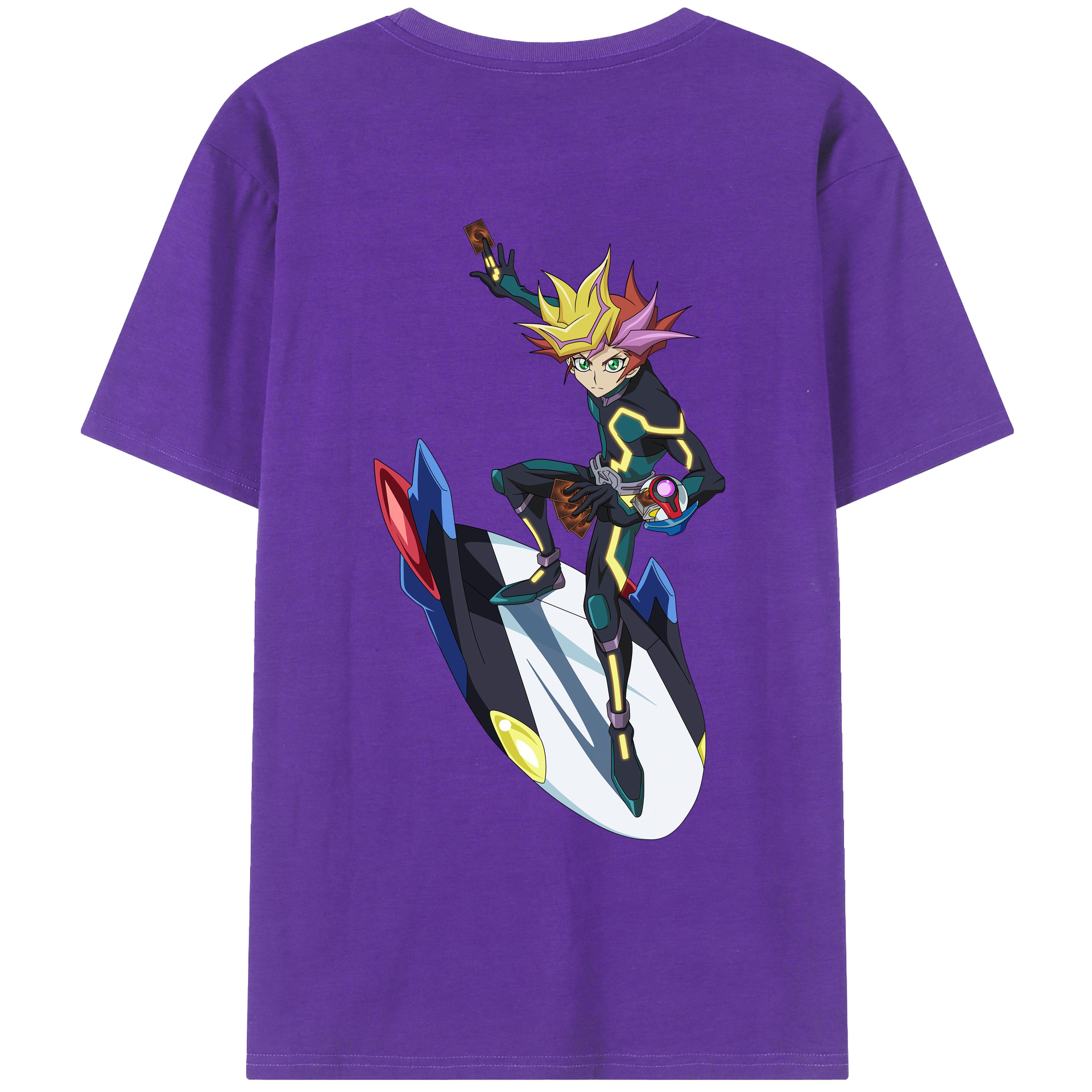 （画像用） 遊☆戯☆王 Yu-Gi-Oh! 綿100％ メンズ半袖Tシャツ（バックプリント） 通気性