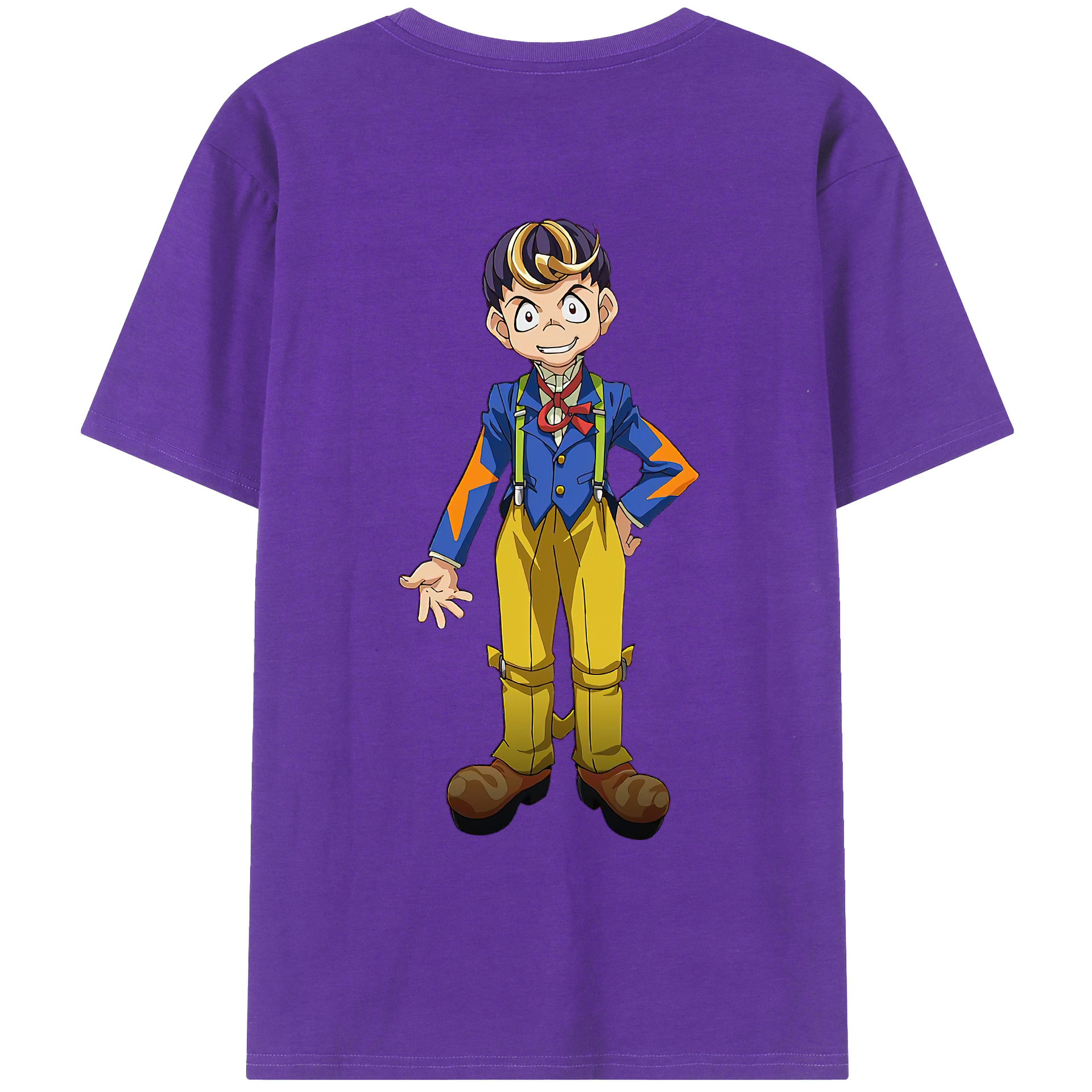 （画像用） 遊☆戯☆王 Yu-Gi-Oh! 綿100％ メンズ半袖Tシャツ（バックプリント） 通気性