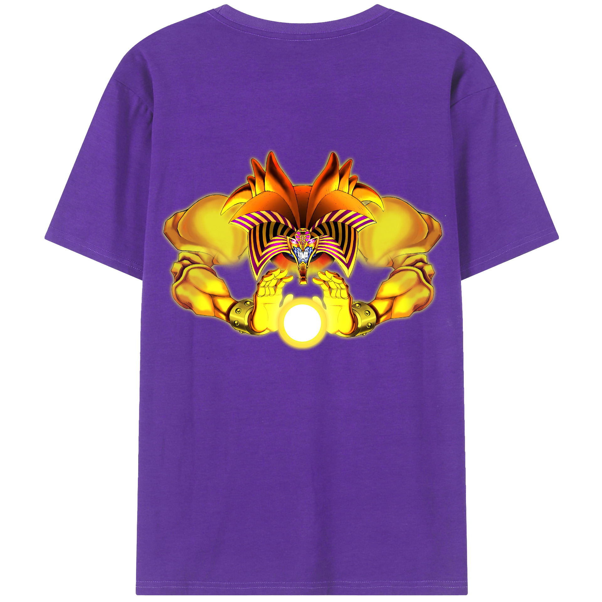 （画像用） 遊☆戯☆王 Yu-Gi-Oh! 綿100％ メンズ半袖Tシャツ（バックプリント） 通気性