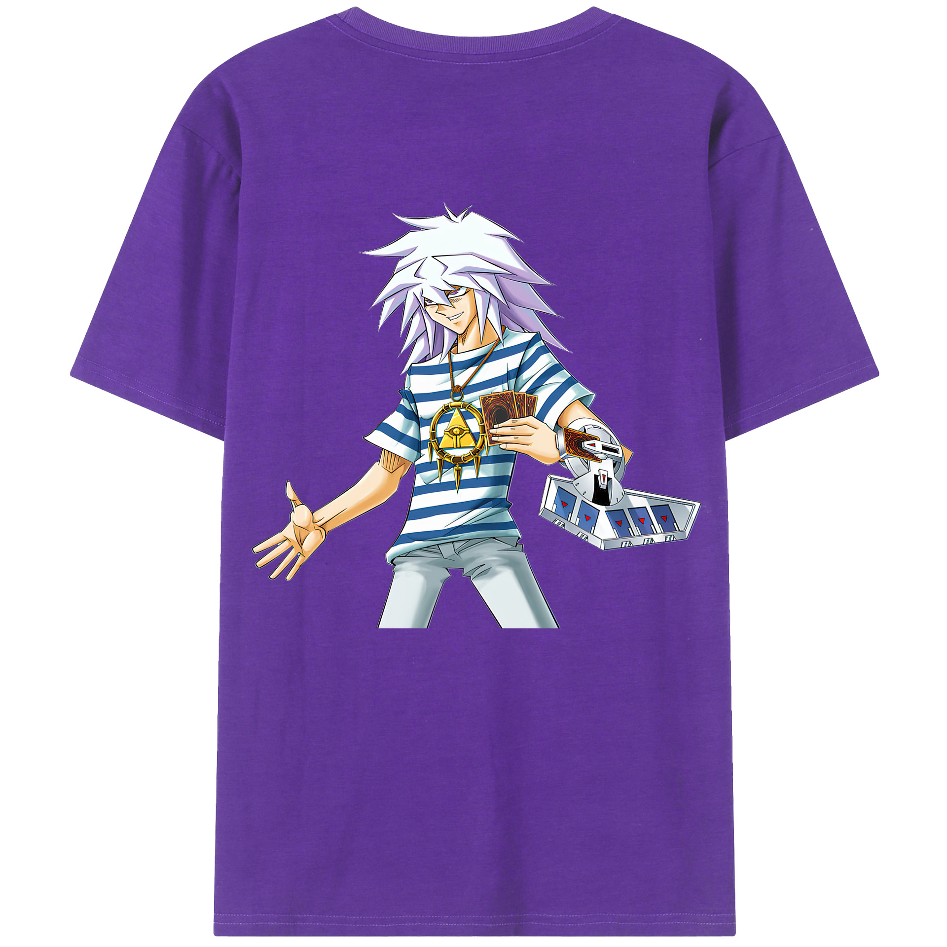 （画像用） 遊☆戯☆王 Yu-Gi-Oh! 綿100％ メンズ半袖Tシャツ（バックプリント） 通気性