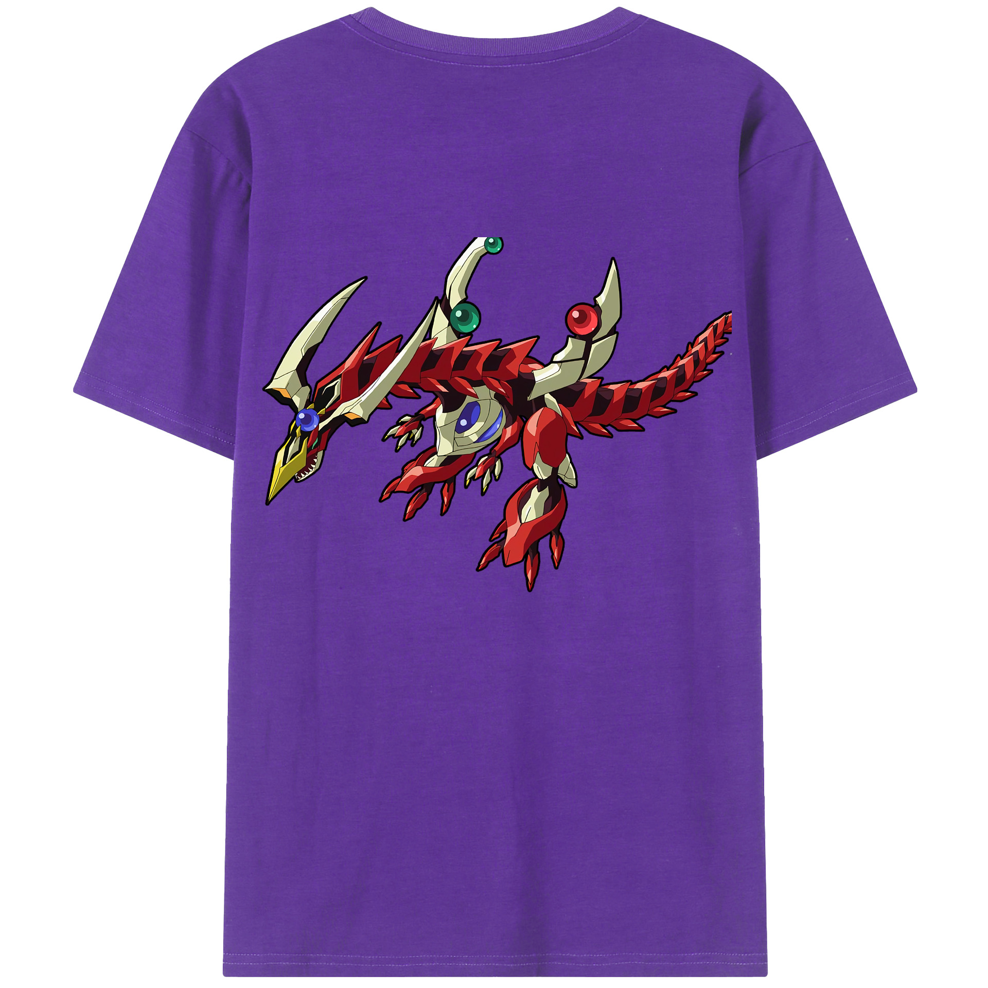 （画像用） 遊☆戯☆王 Yu-Gi-Oh! 綿100％ メンズ半袖Tシャツ（バックプリント） 通気性