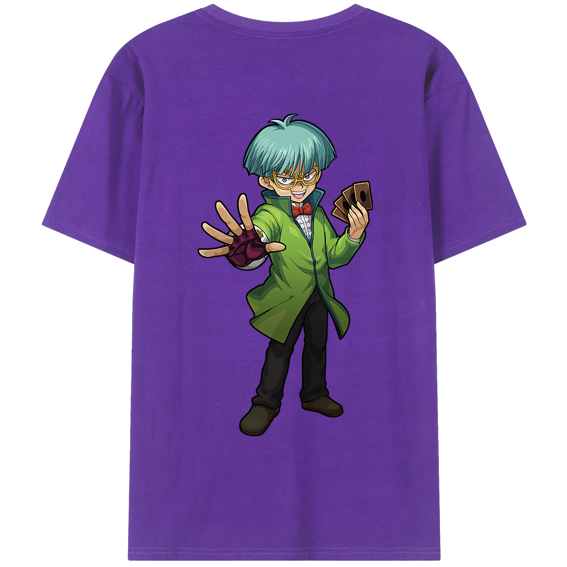 （画像用） 遊☆戯☆王 Yu-Gi-Oh! 綿100％ メンズ半袖Tシャツ（バックプリント） 通気性