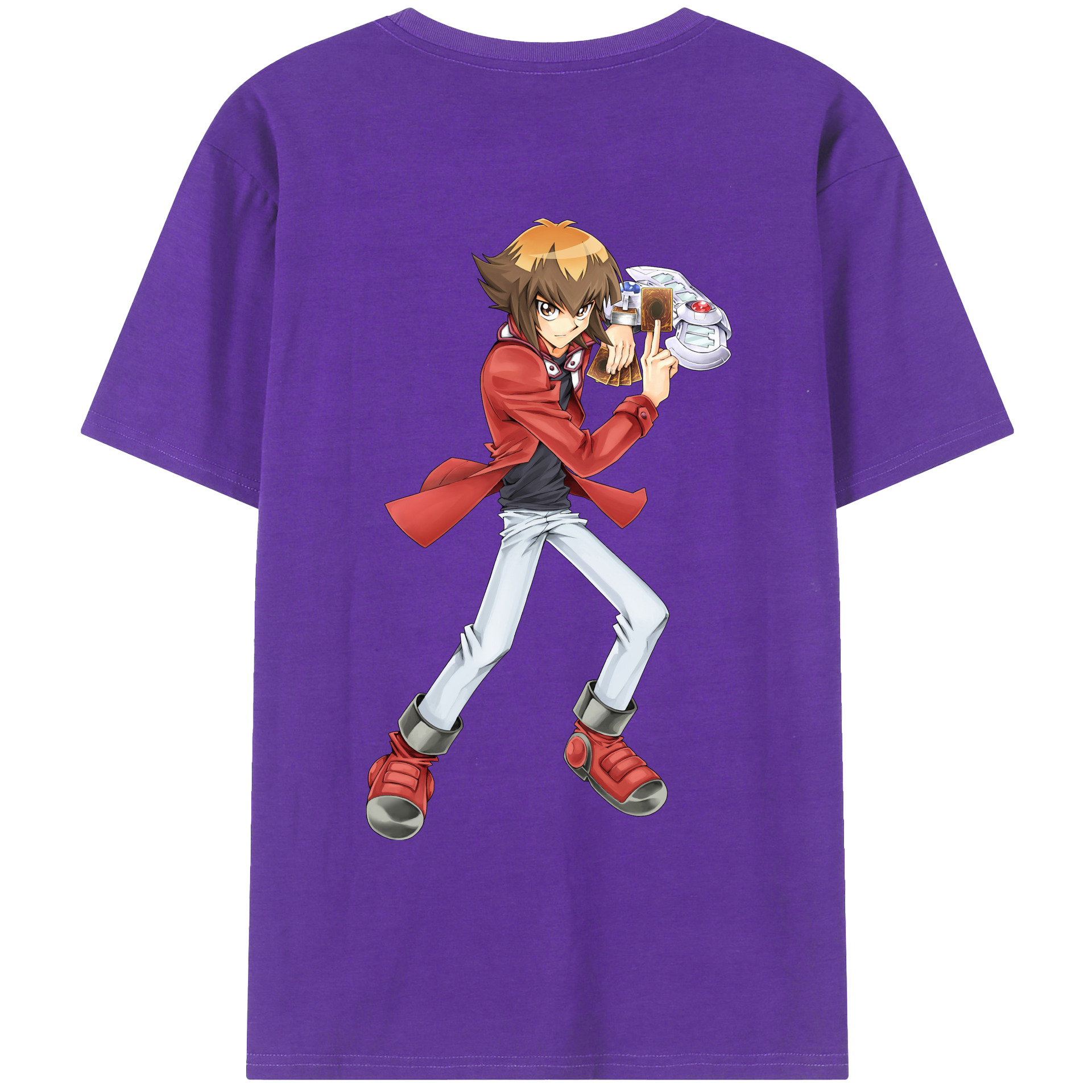 （画像用） 遊☆戯☆王 Yu-Gi-Oh! 綿100％ メンズ半袖Tシャツ（バックプリント） 通気性