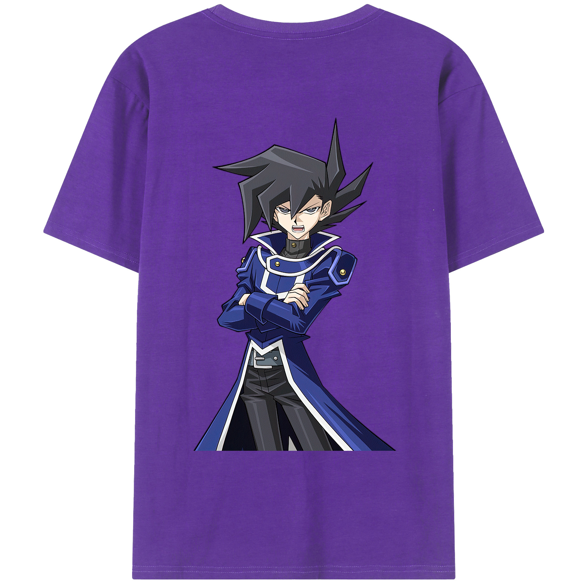 （画像用） 遊☆戯☆王 Yu-Gi-Oh! 綿100％ メンズ半袖Tシャツ（バックプリント） 通気性