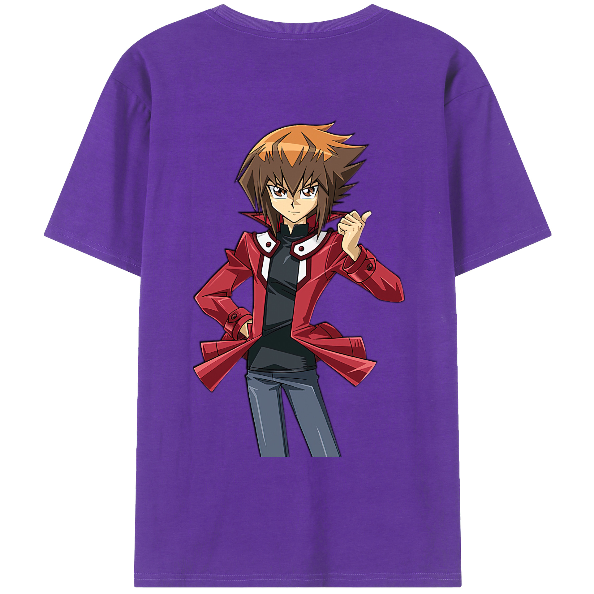 （画像用） 遊☆戯☆王 Yu-Gi-Oh! 綿100％ メンズ半袖Tシャツ（バックプリント） 通気性