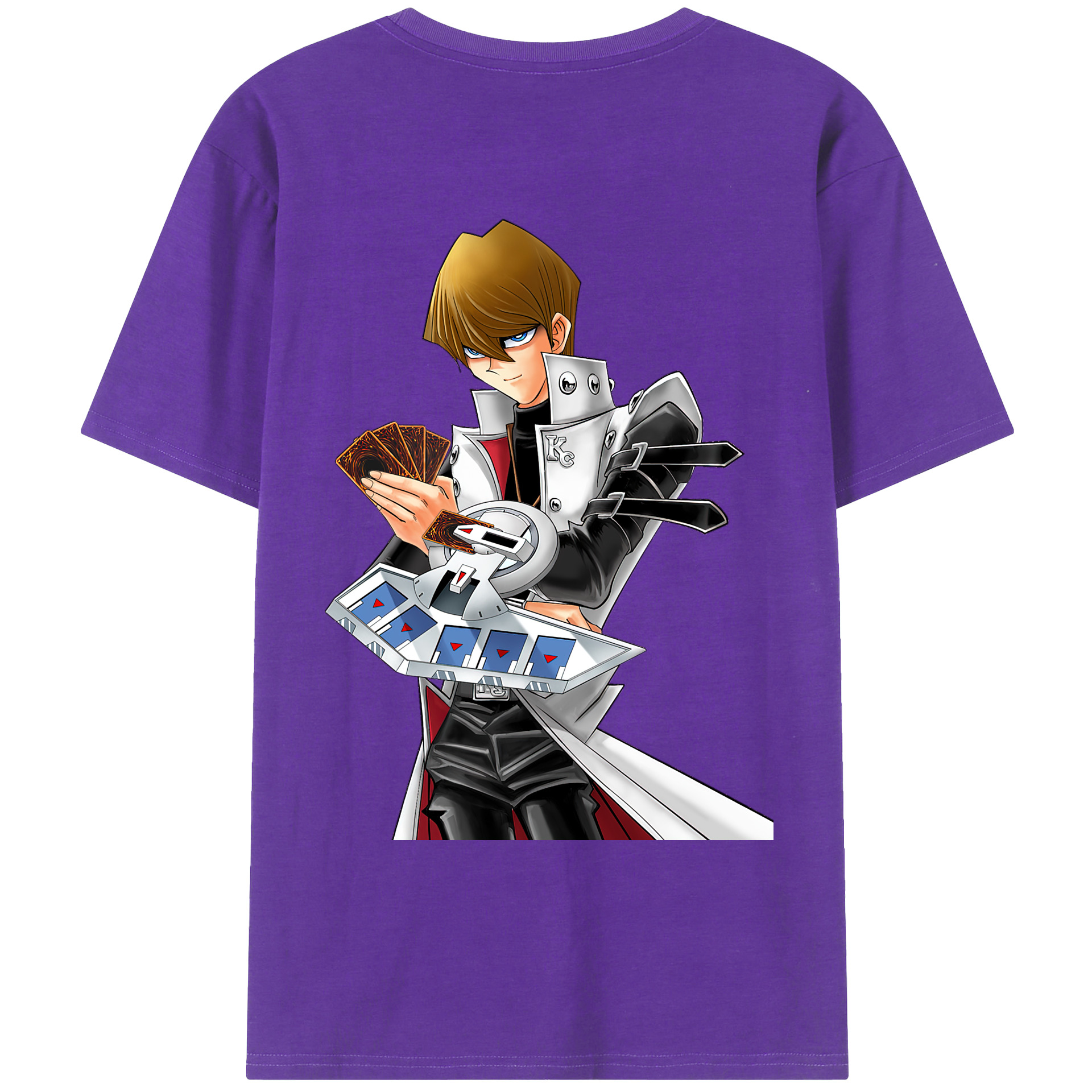 （画像用） 遊☆戯☆王 Yu-Gi-Oh! 綿100％ メンズ半袖Tシャツ（バックプリント） 通気性