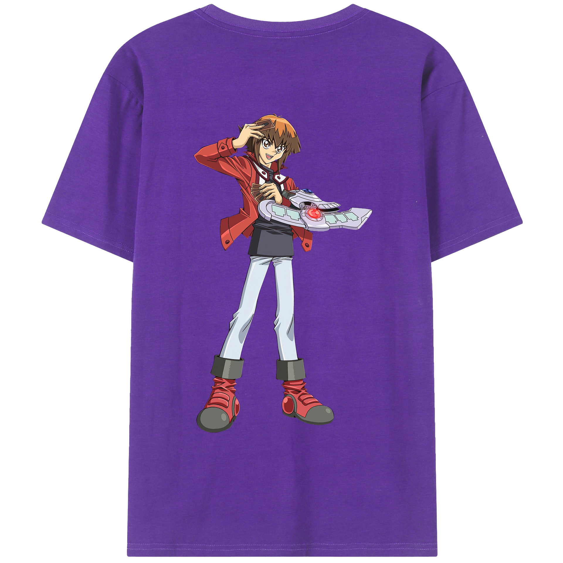 （画像用） 遊☆戯☆王 Yu-Gi-Oh! 綿100％ メンズ半袖Tシャツ（バックプリント） 通気性