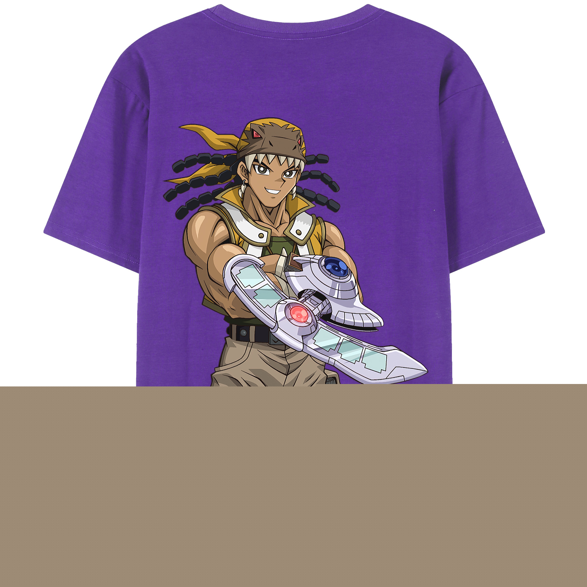 （画像用） 遊☆戯☆王 Yu-Gi-Oh! 綿100％ メンズ半袖Tシャツ（バックプリント） 通気性