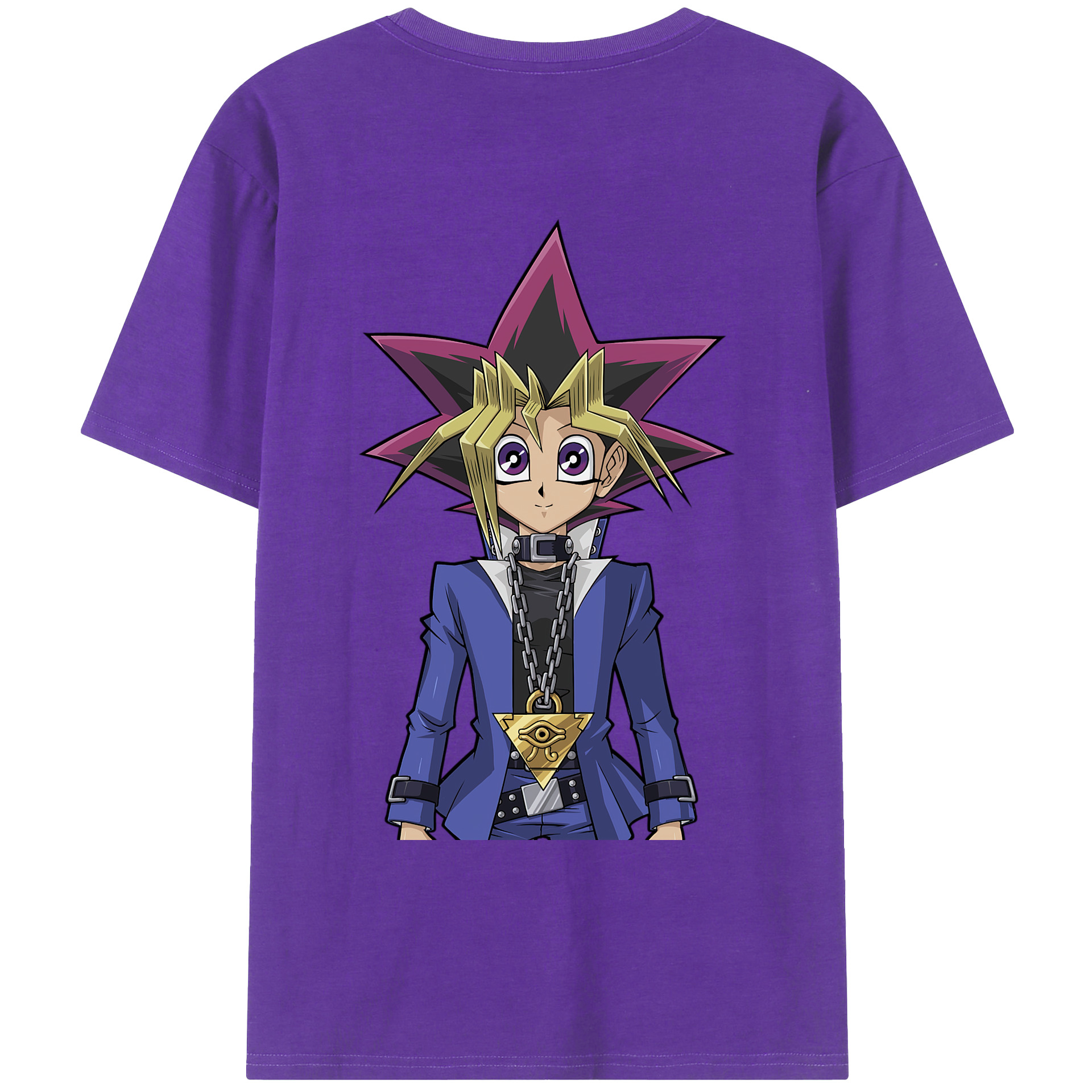 （画像用） 遊☆戯☆王 Yu-Gi-Oh! 綿100％ メンズ半袖Tシャツ（バックプリント） 通気性