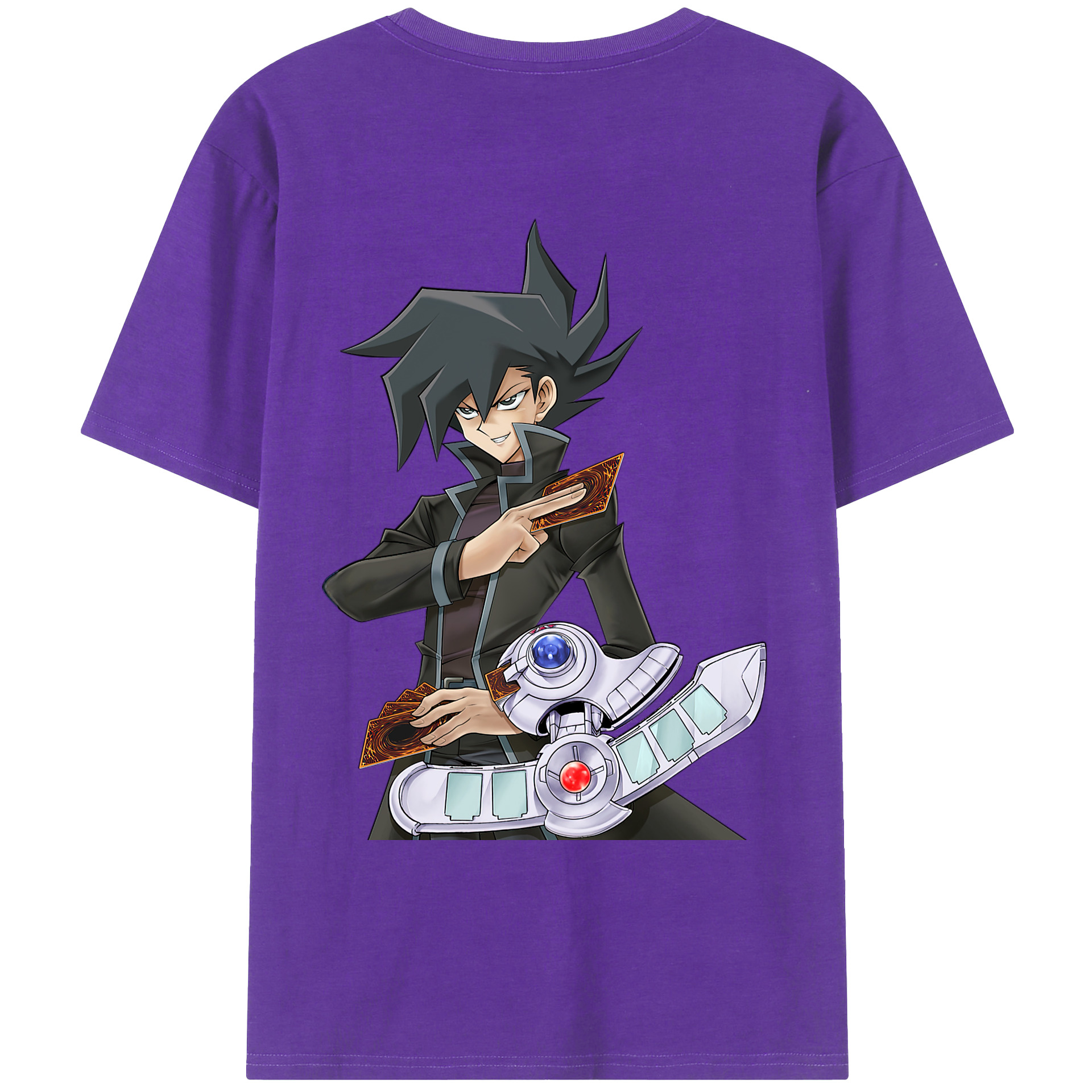 （画像用） 遊☆戯☆王 Yu-Gi-Oh! 綿100％ メンズ半袖Tシャツ（バックプリント） 通気性