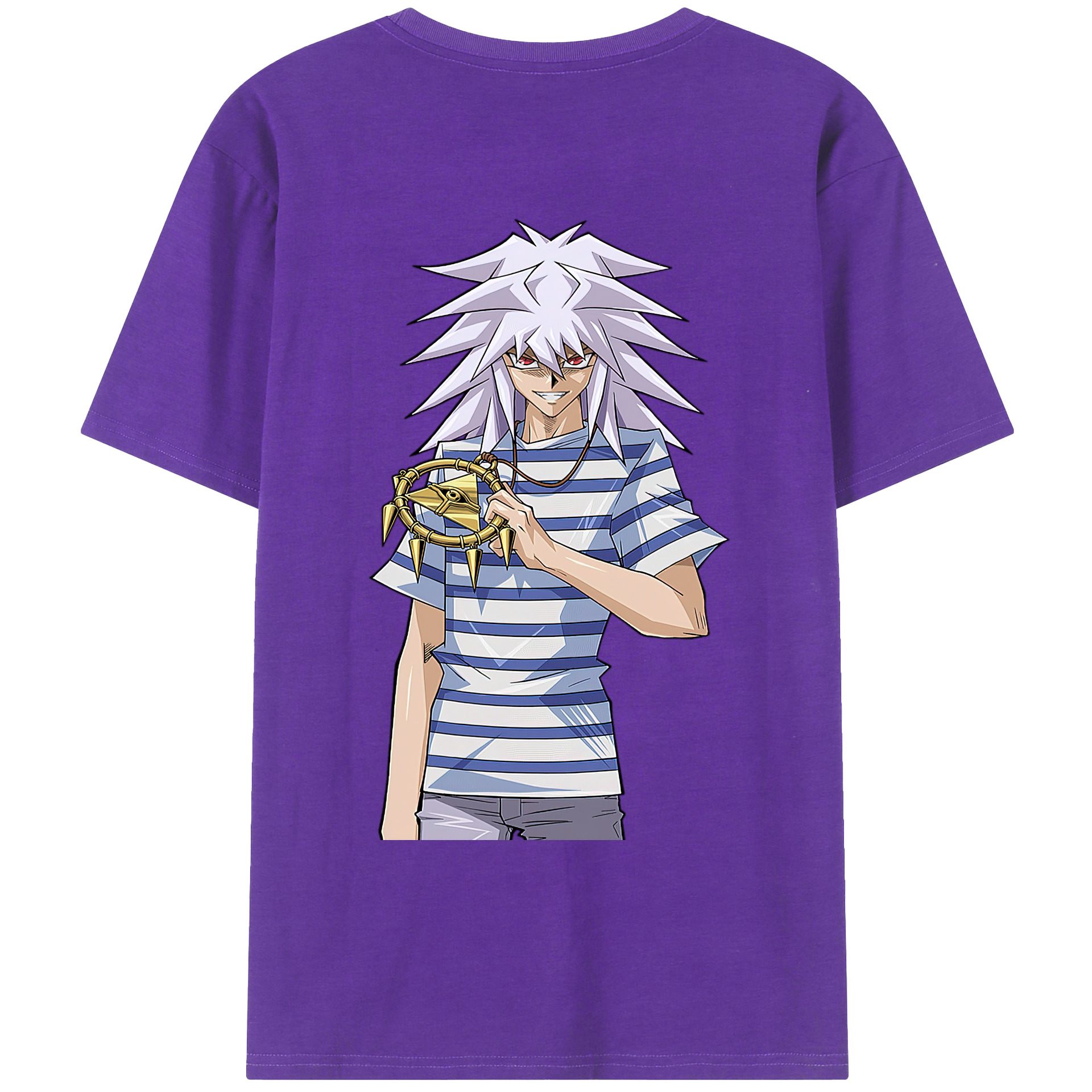 （画像用） 遊☆戯☆王 Yu-Gi-Oh! 綿100％ メンズ半袖Tシャツ（バックプリント） 通気性