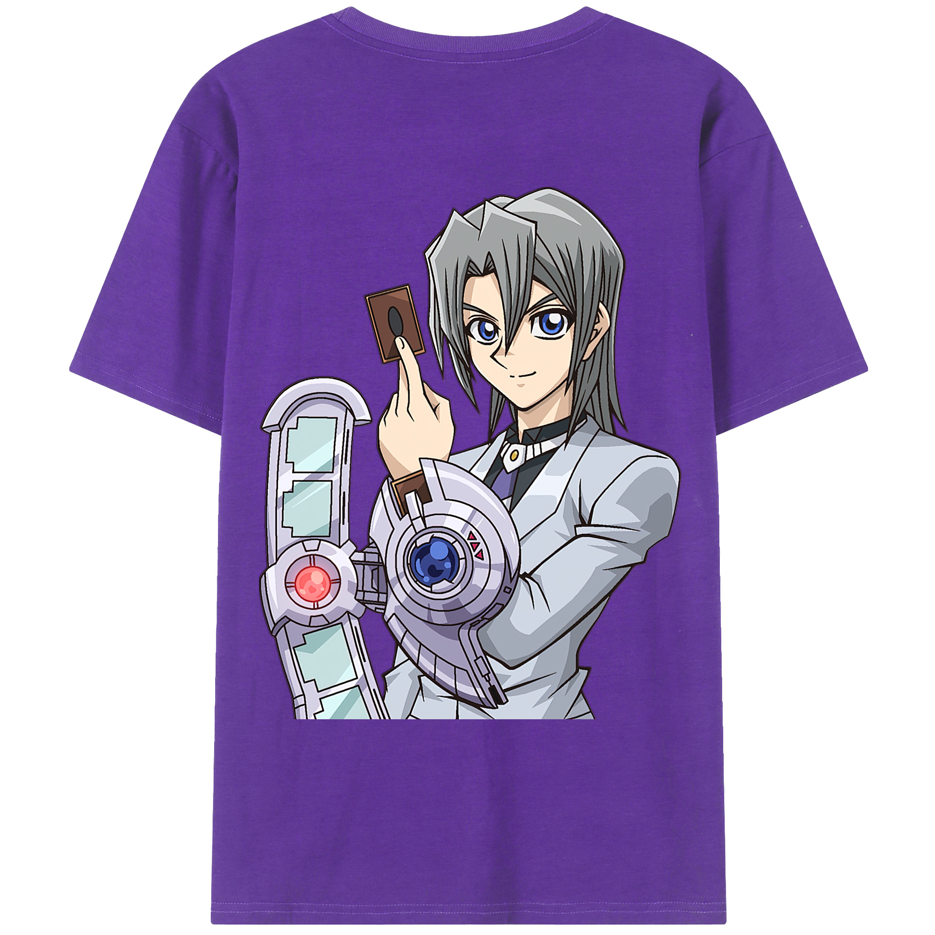 （画像用） 遊☆戯☆王 Yu-Gi-Oh! 綿100％ メンズ半袖Tシャツ（バックプリント） 通気性
