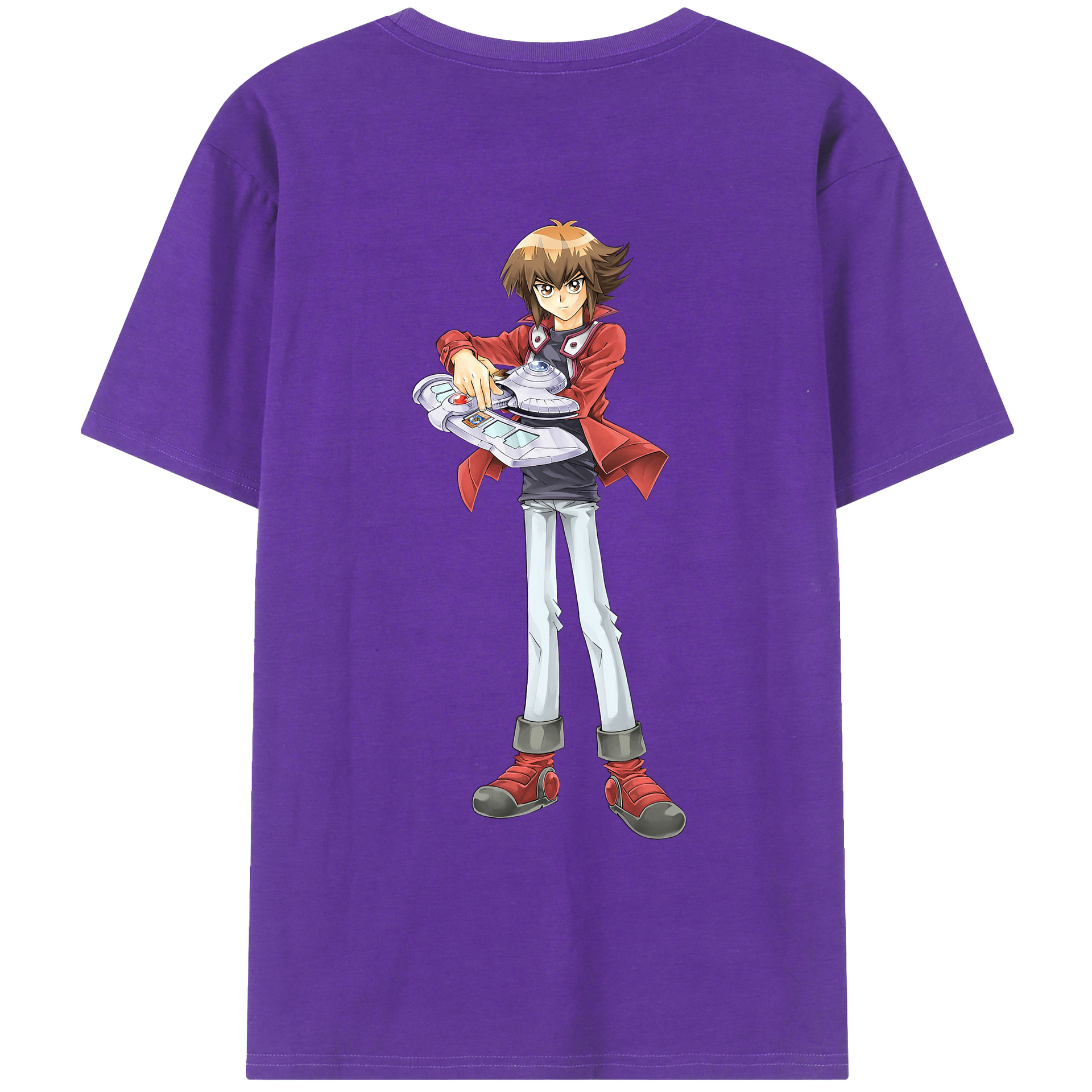 （画像用） 遊☆戯☆王 Yu-Gi-Oh! 綿100％ メンズ半袖Tシャツ（バックプリント） 通気性